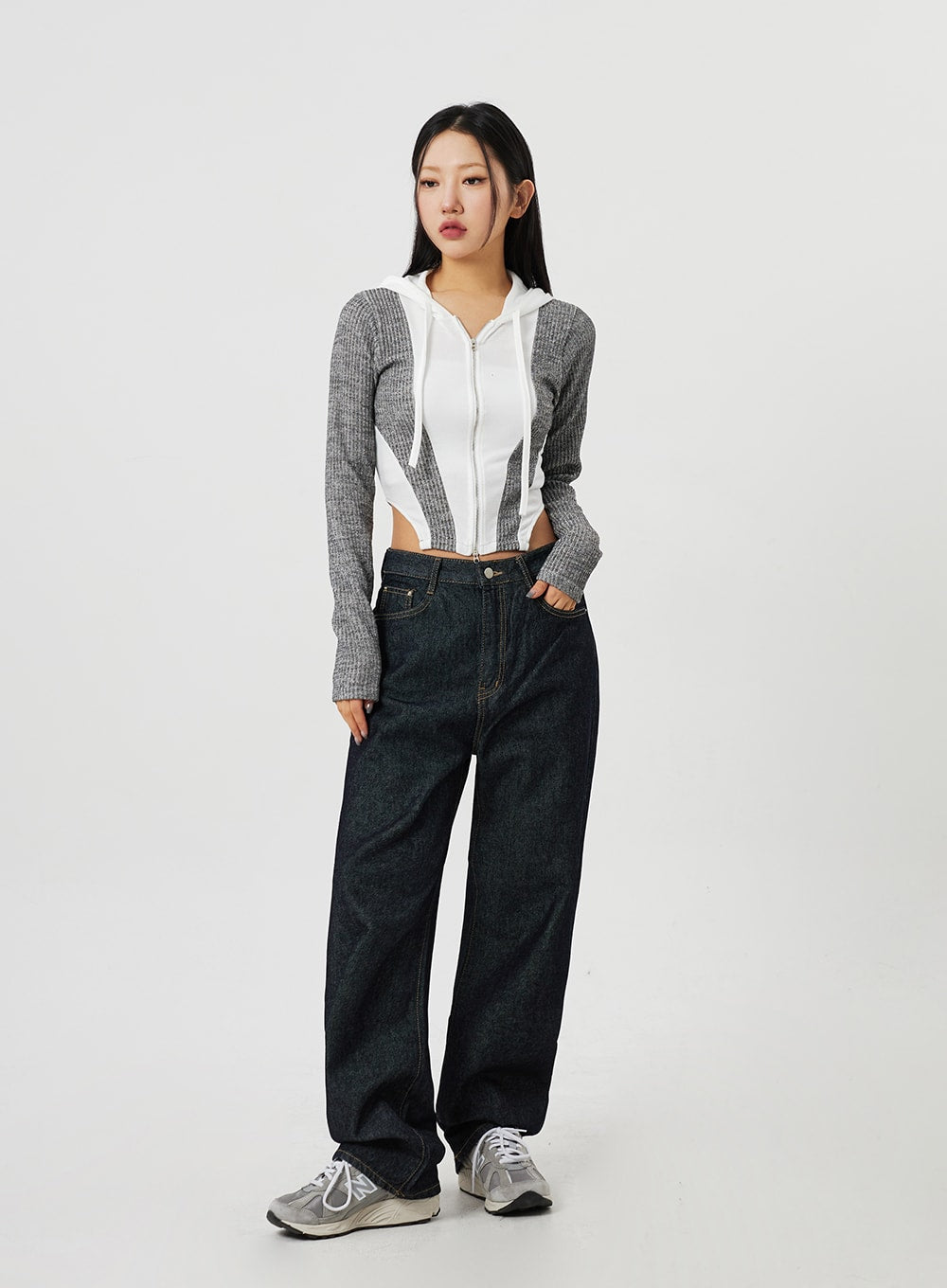 Two Color Zip-Up Hoodie CM302