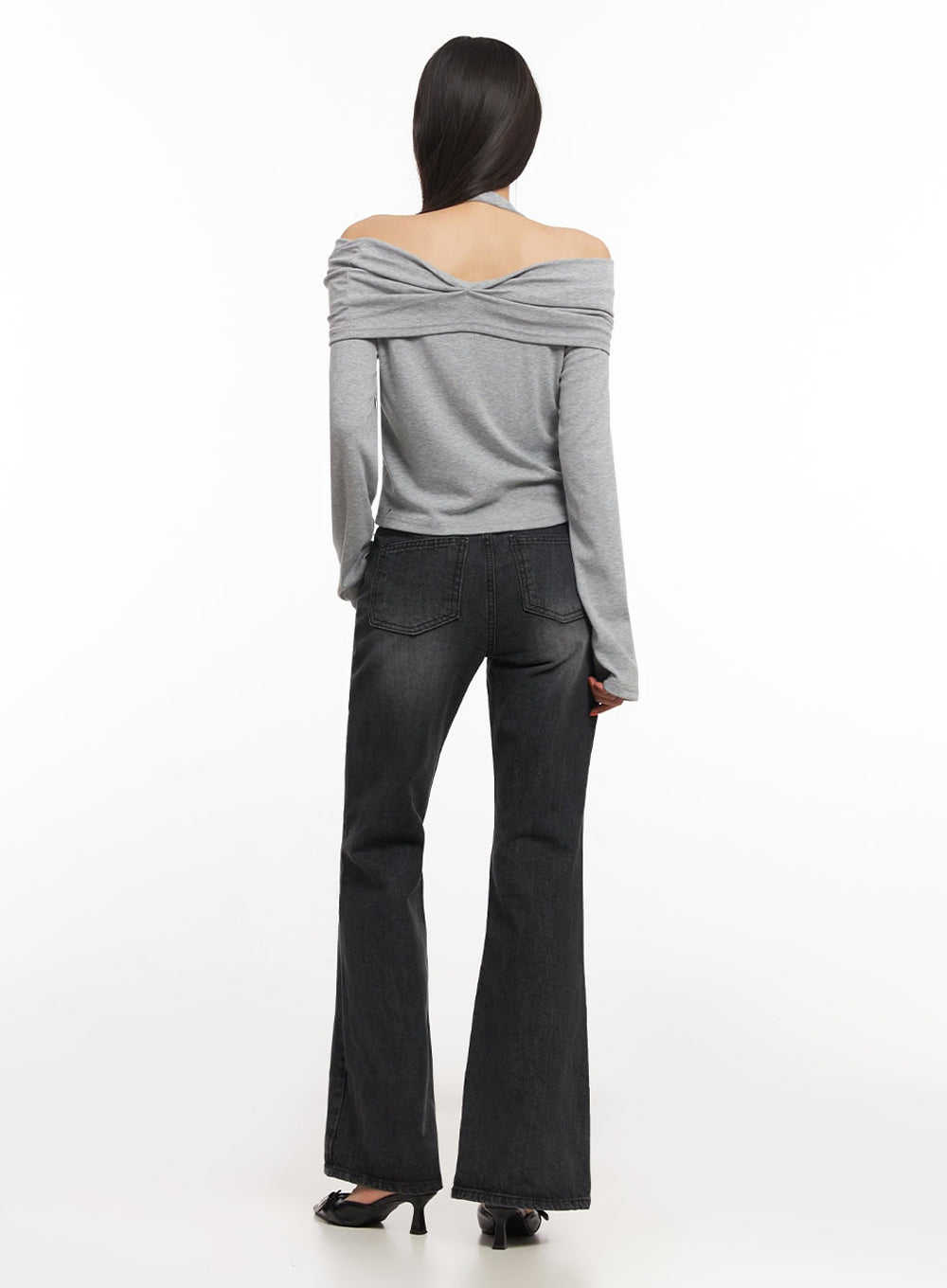 Joanna Washed Flared Jeans IA504