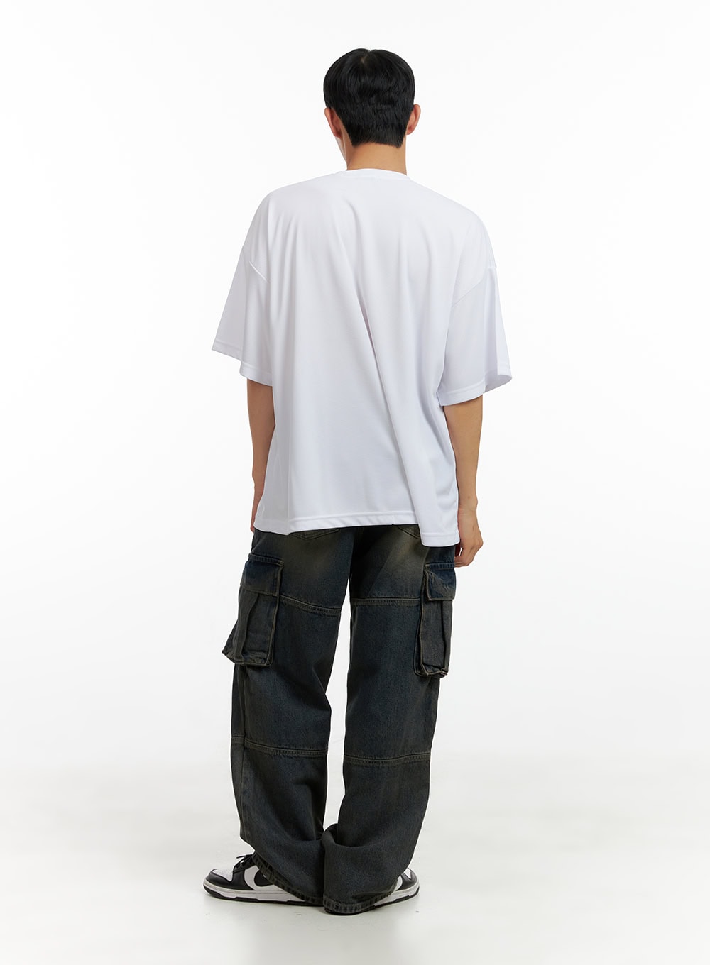 Men's Wide Fit Cargo Stitch Denim Jeans CL429