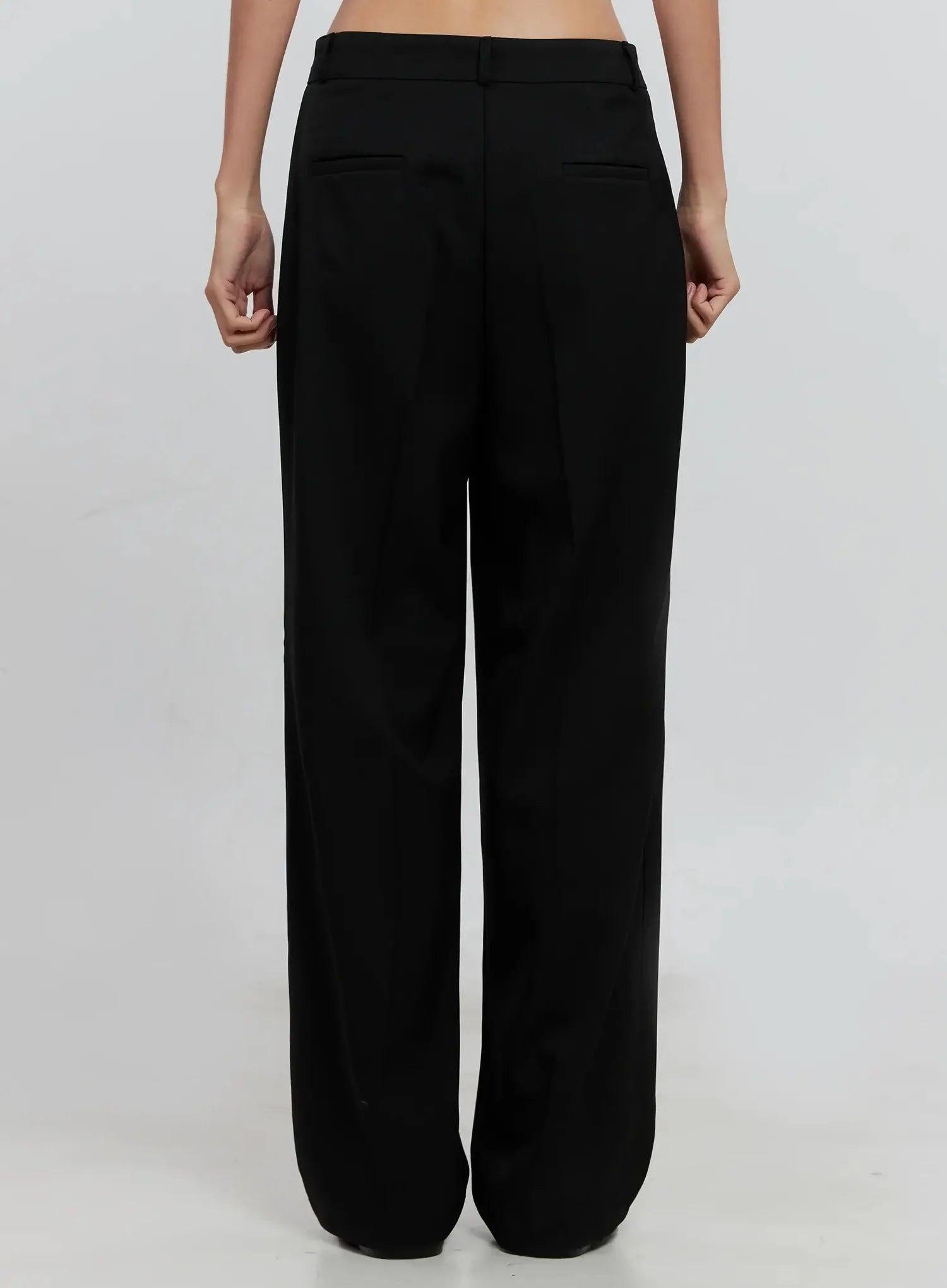 Pintuck Wide-Leg Slacks IS516
