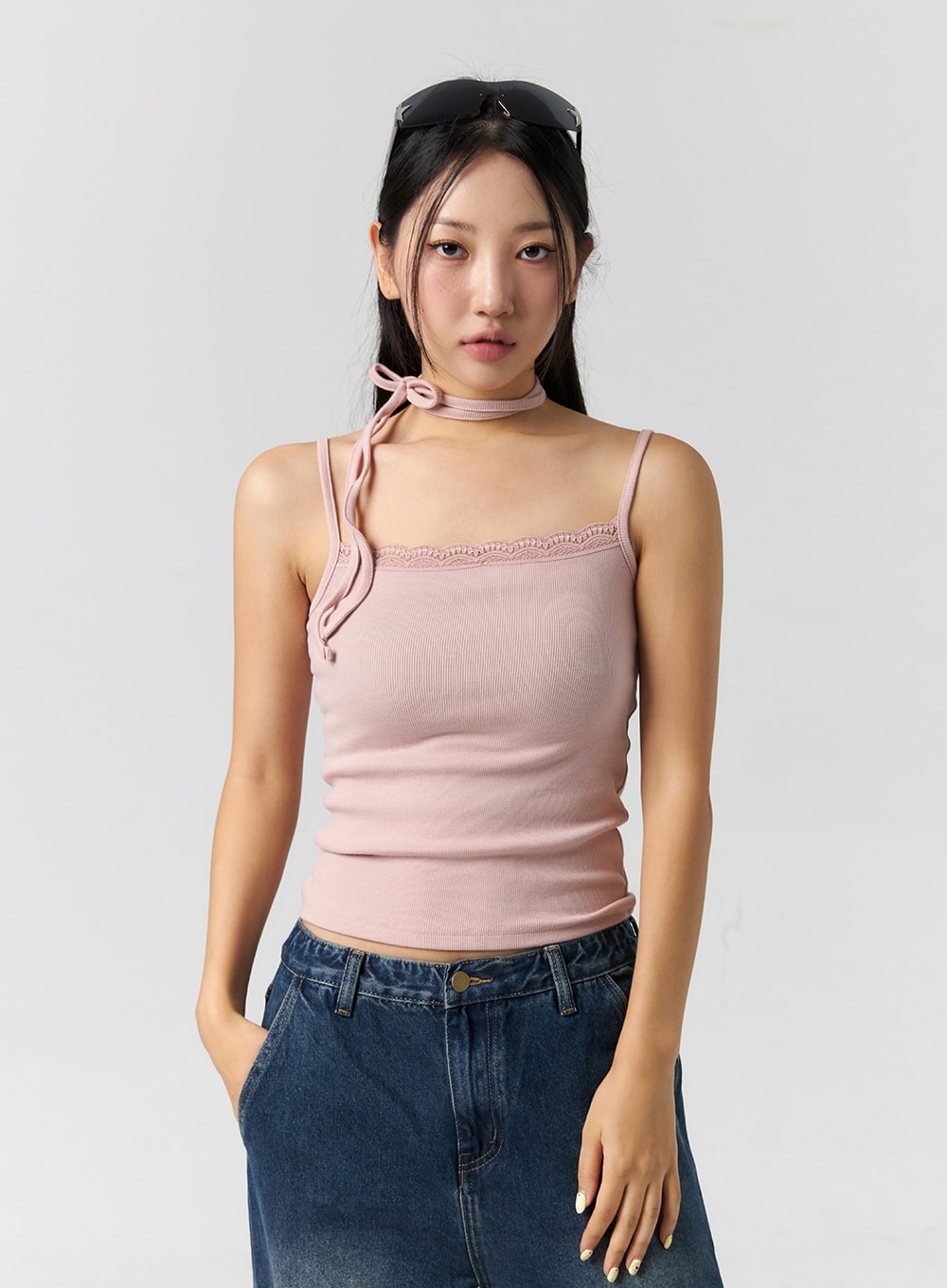 Halter Neck Lace Cami CS302