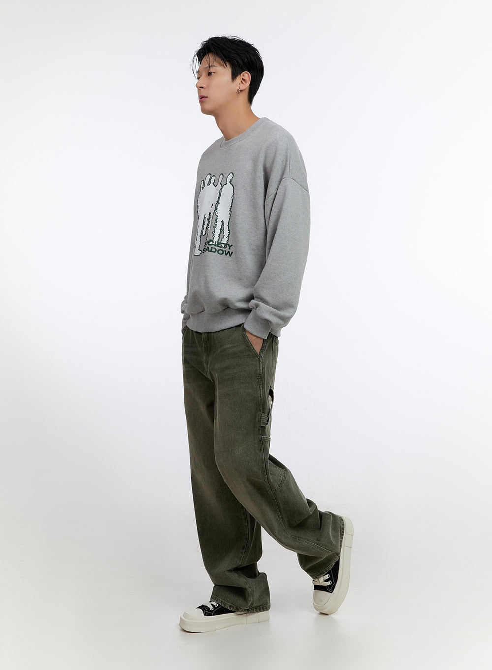 Men's Graphic Crewneck Sweatshirt IO428