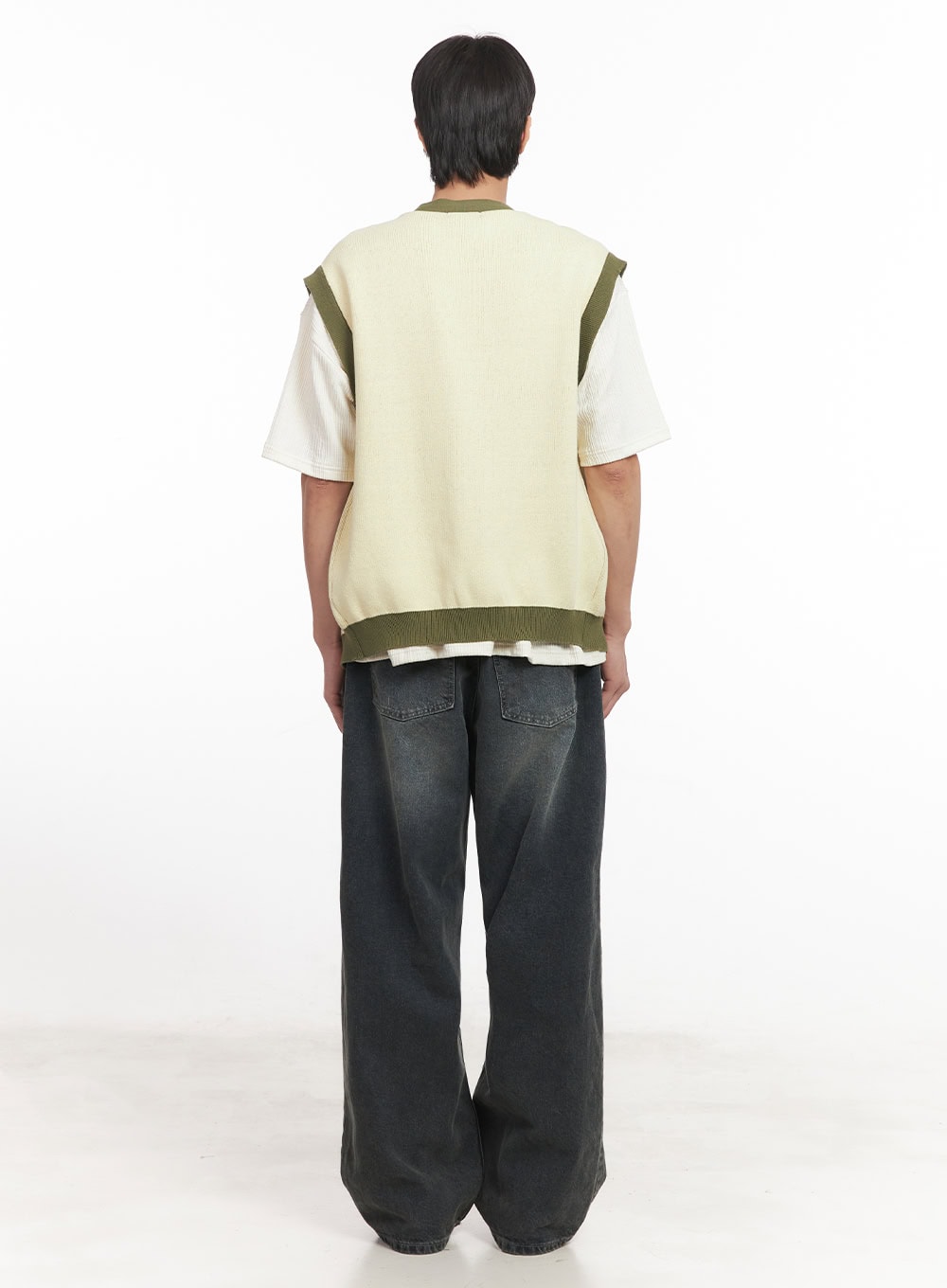 Men's Argyle V-Neck Sweater Vest IA511