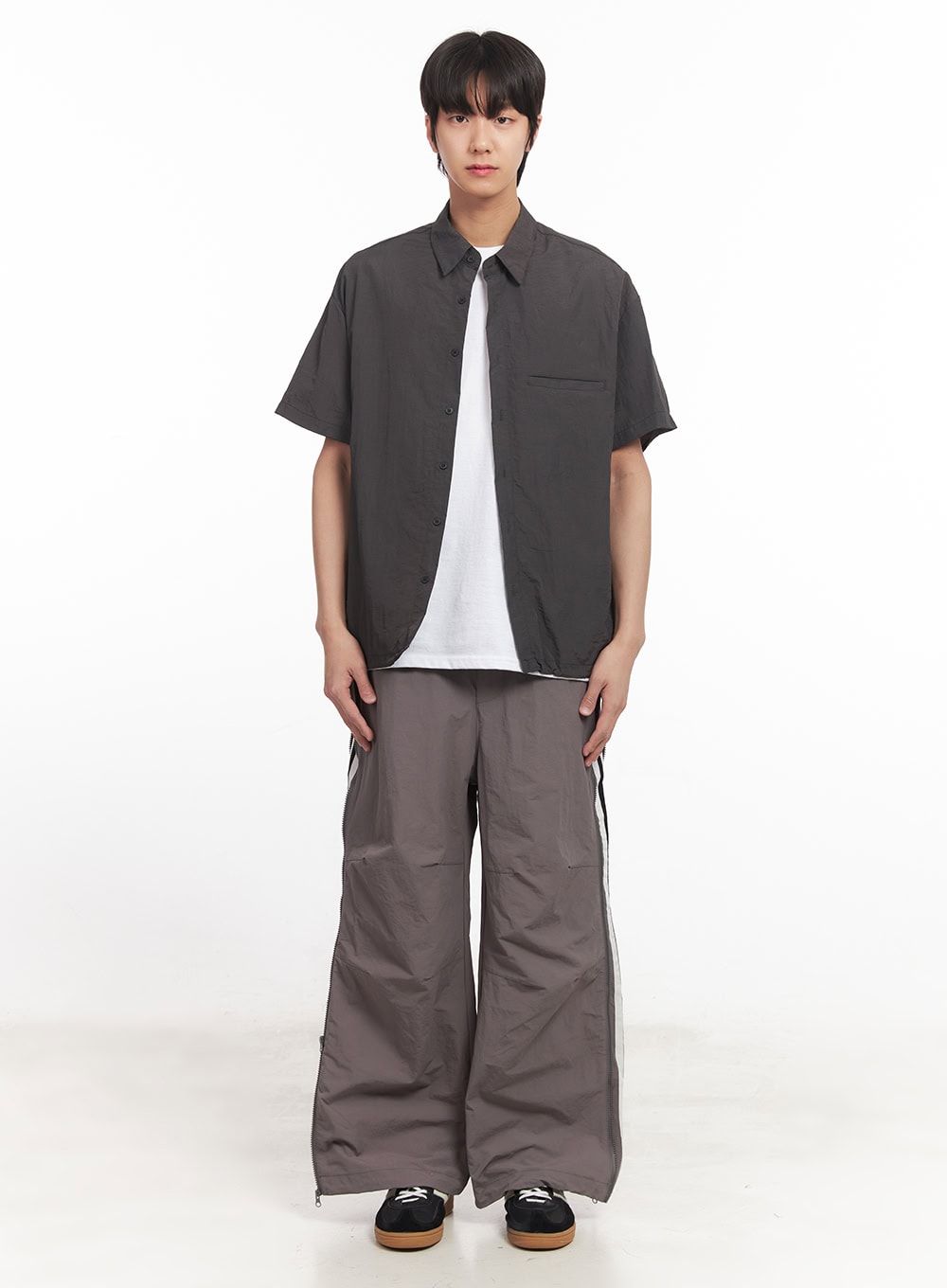 Men's Loose-Fit Boxy Collared Shirt IA510