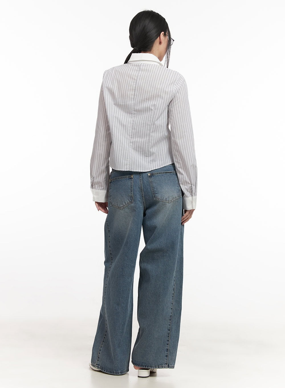 Slim-Fit Collared Striped Button Down CF514