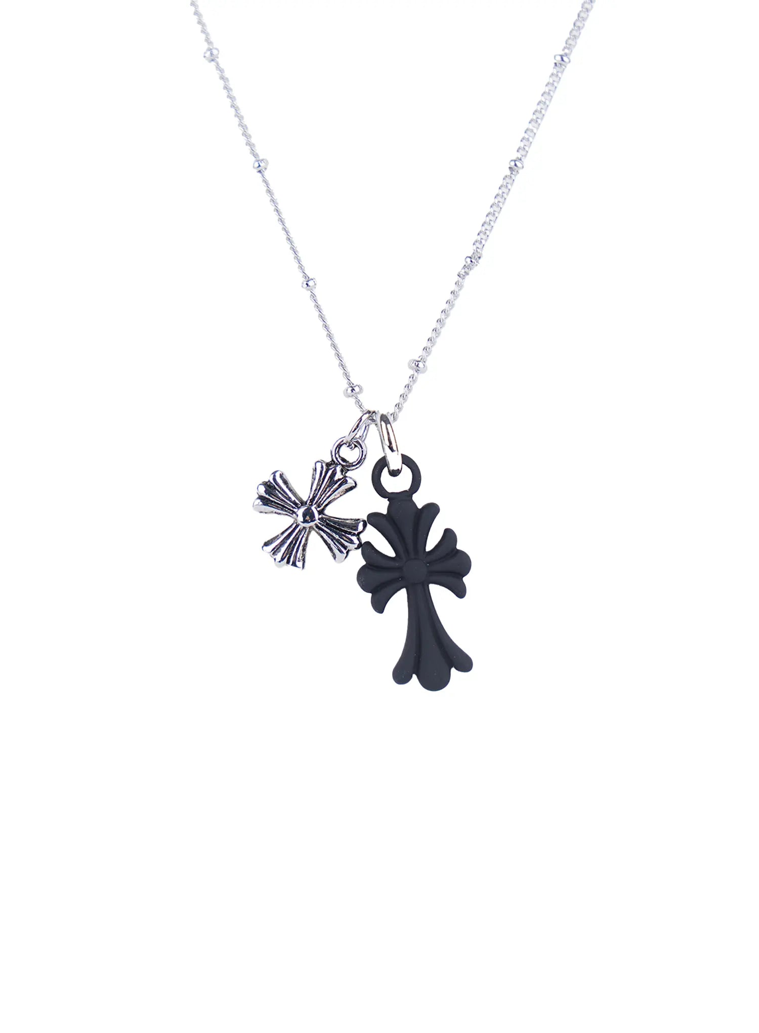 Double Cross Pendant Necklace CL522