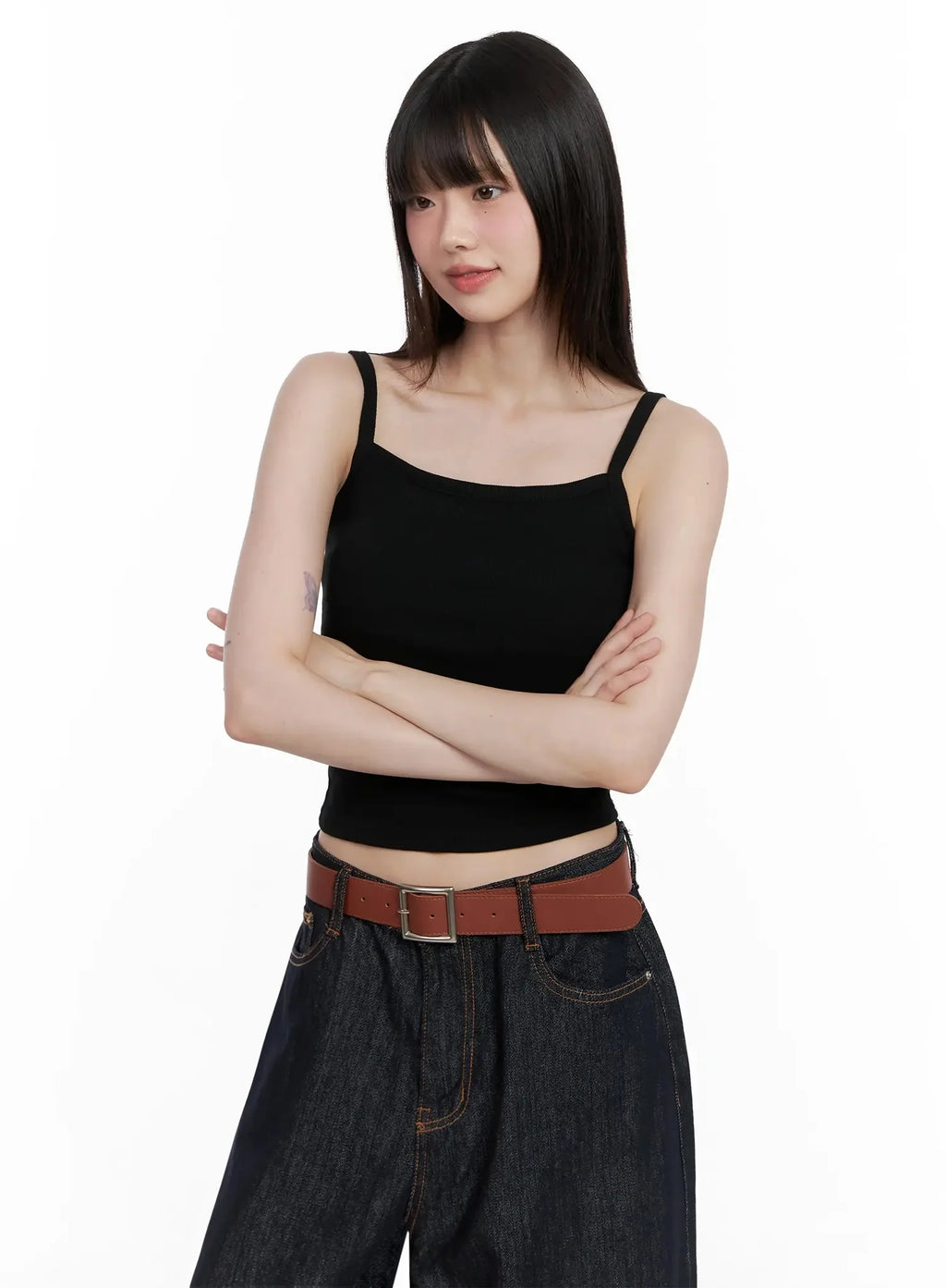 Ribbed Sleeveless Crop Top IL531