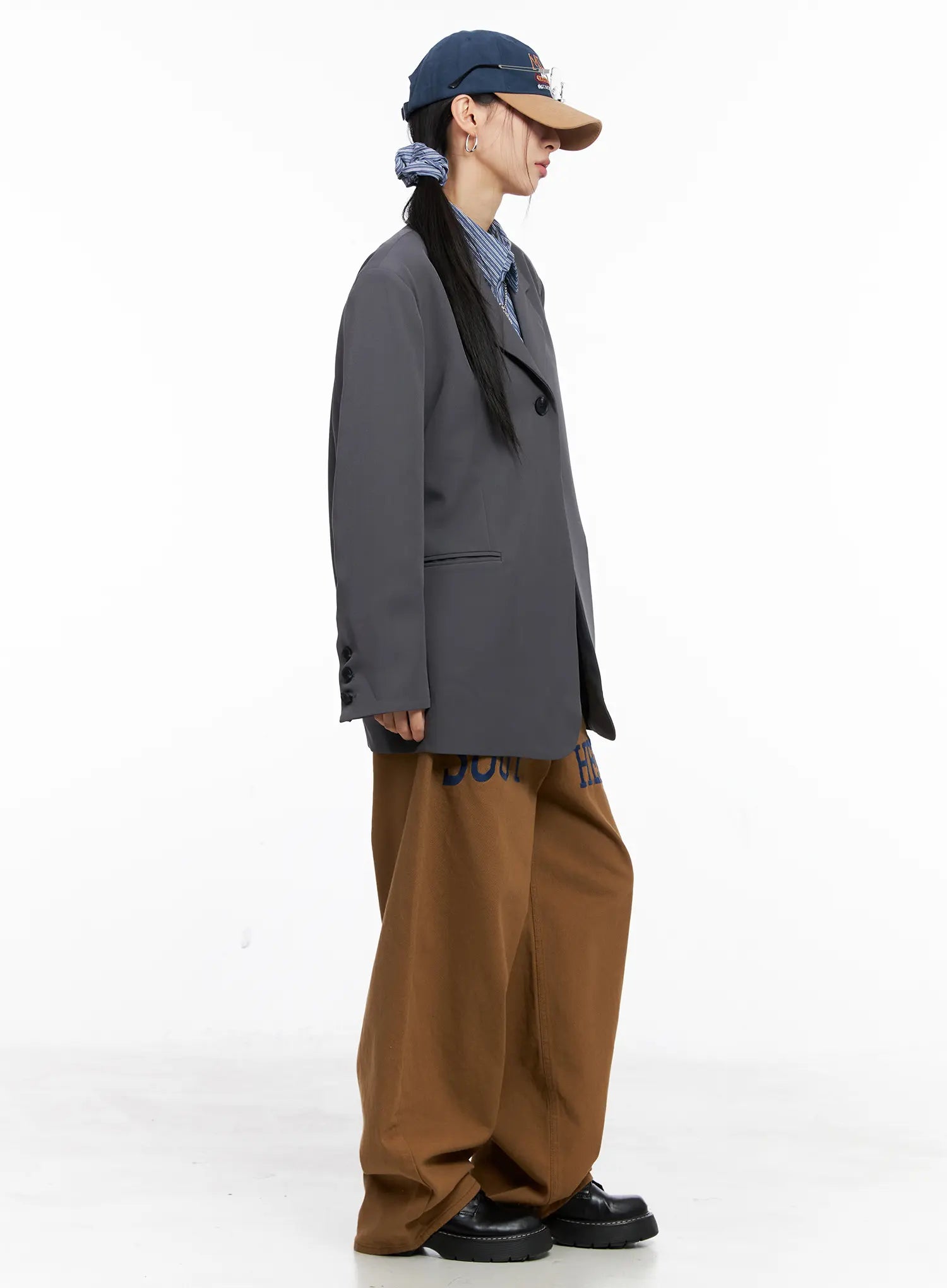 Oversized One-Button Blazer CC1109