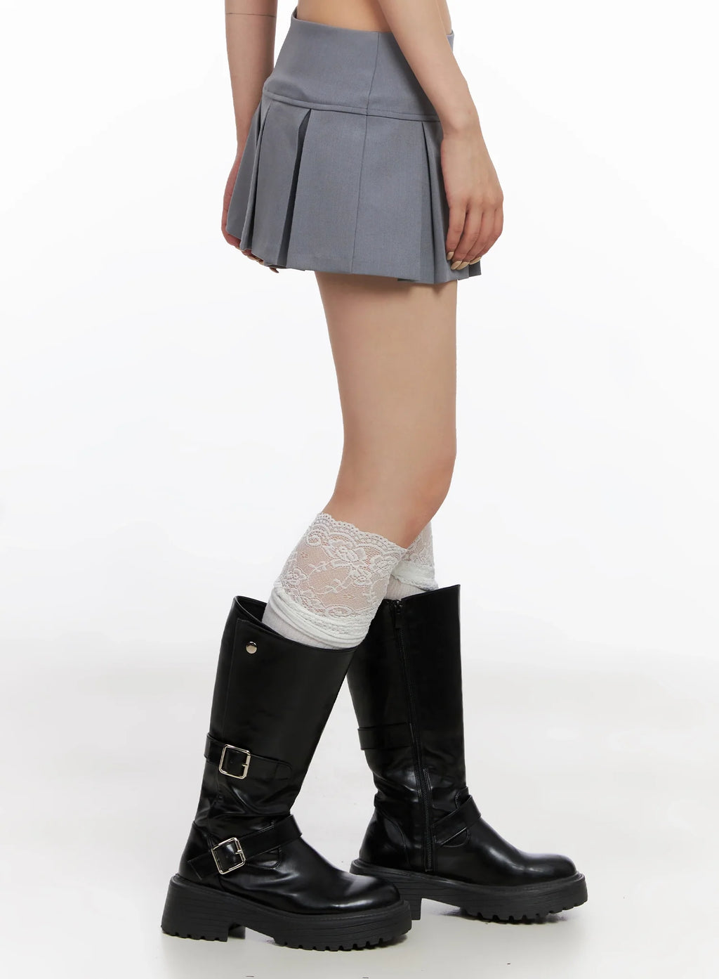 Pleated Low-Rise Mini Skirt IS515