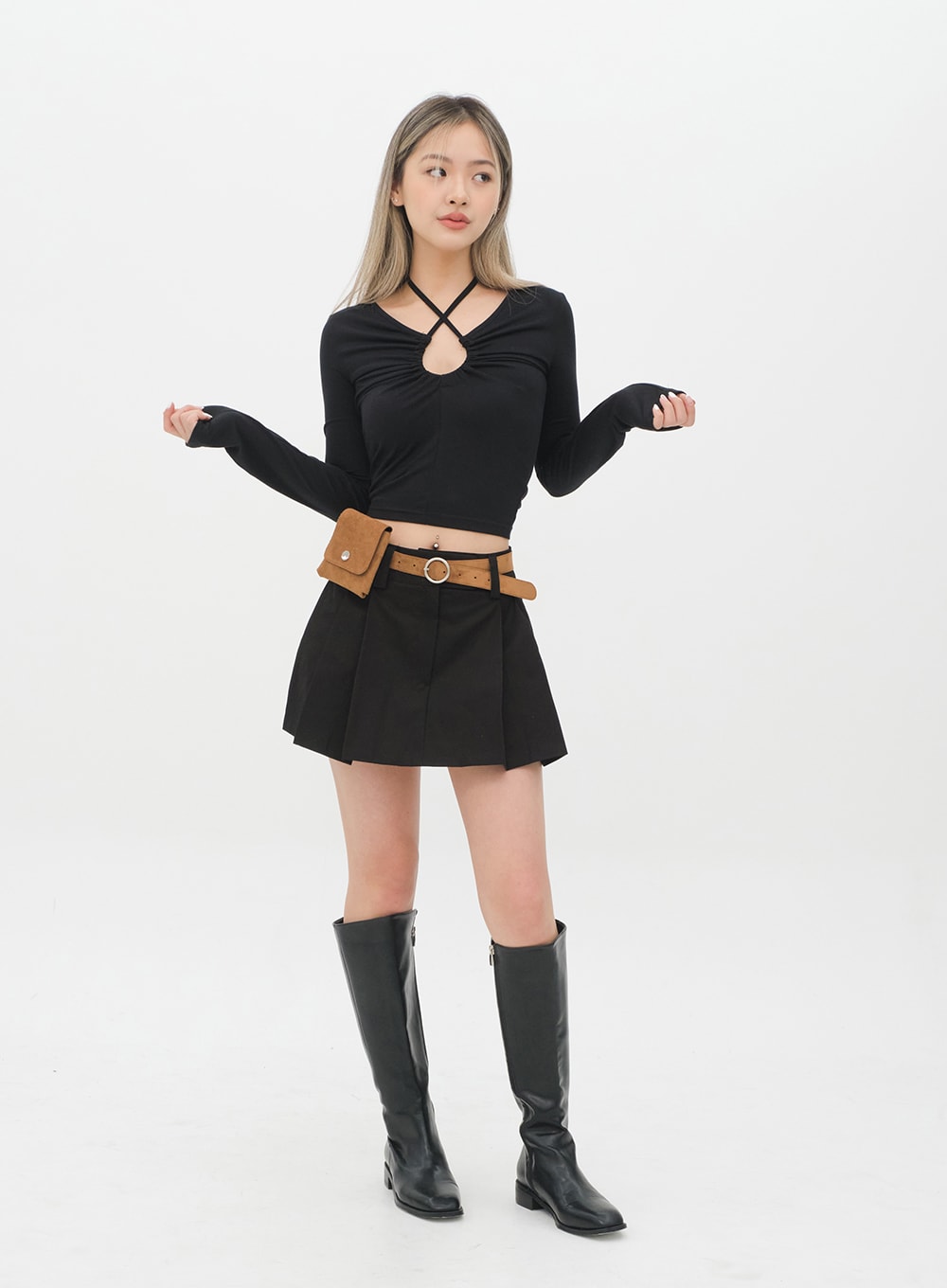 Halter neck Cropped Top C2001