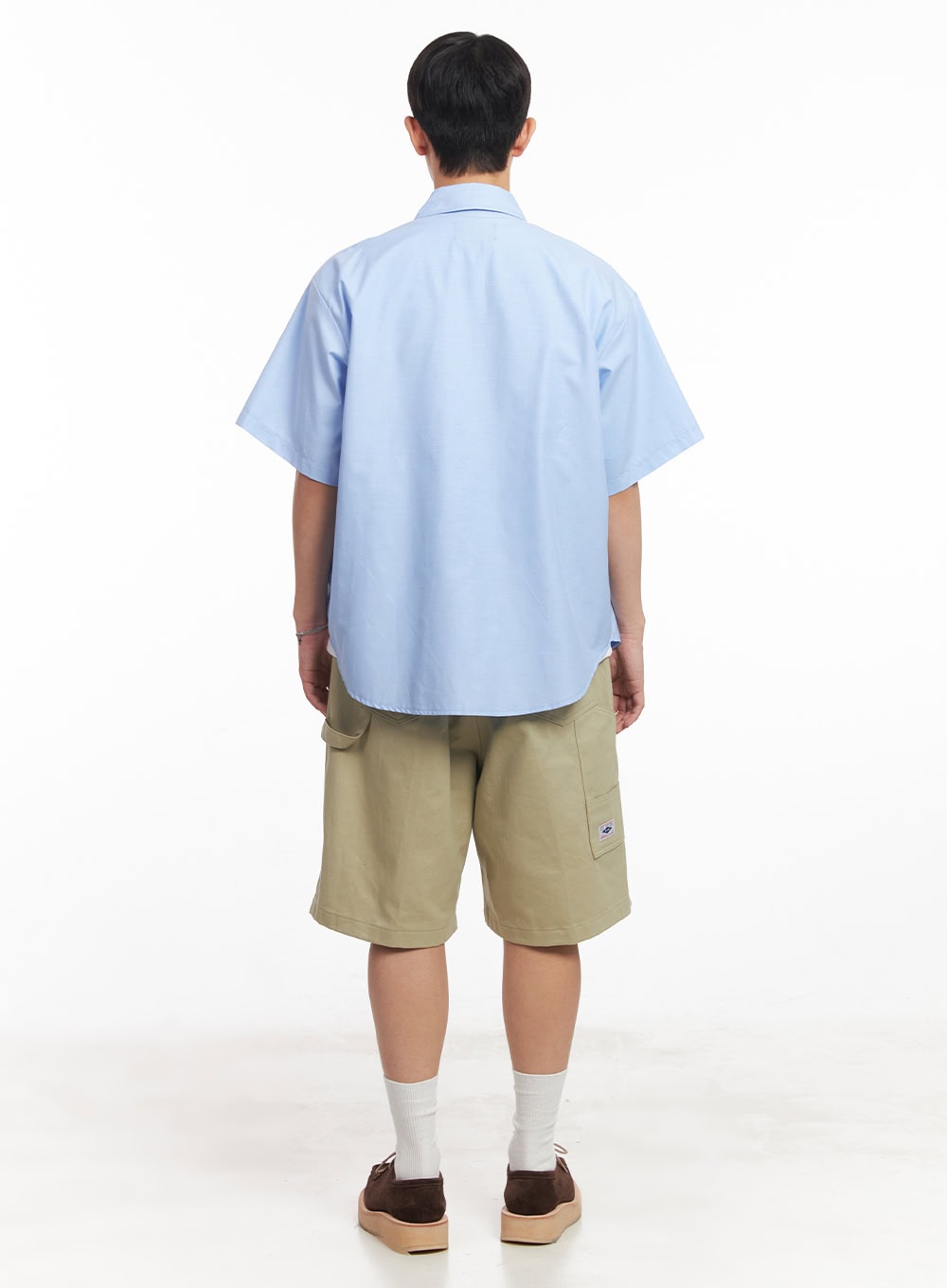 Men's Oversized Collared Short Sleeve Shirt IA529