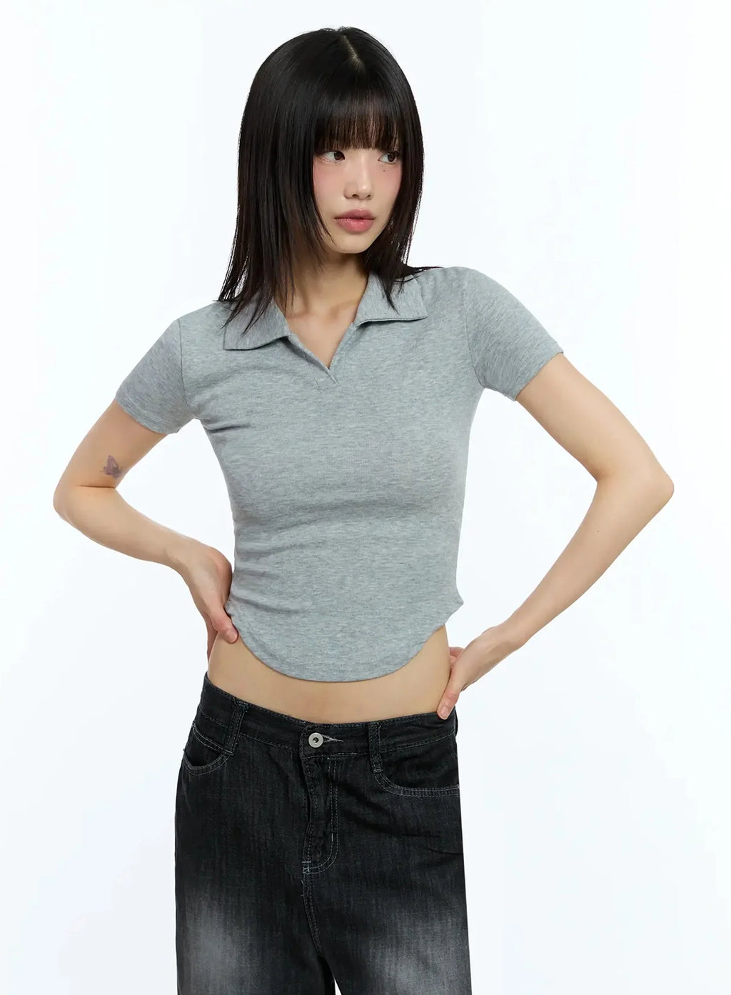 Collared Slim-Fit Tee IU524