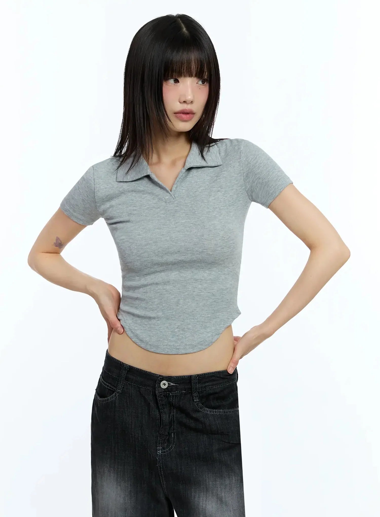 Collared Slim-Fit Tee IU524