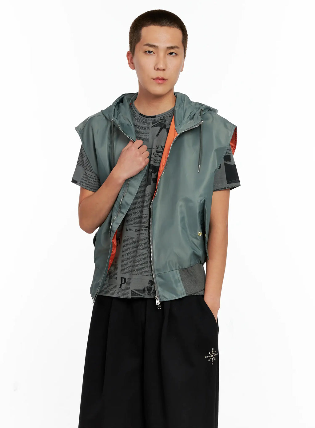 Men's Hooded MA-1 Vest IG511