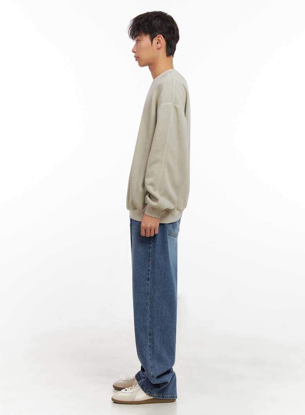 Men's Casual Long-Sleeve Oversized Tee ID427