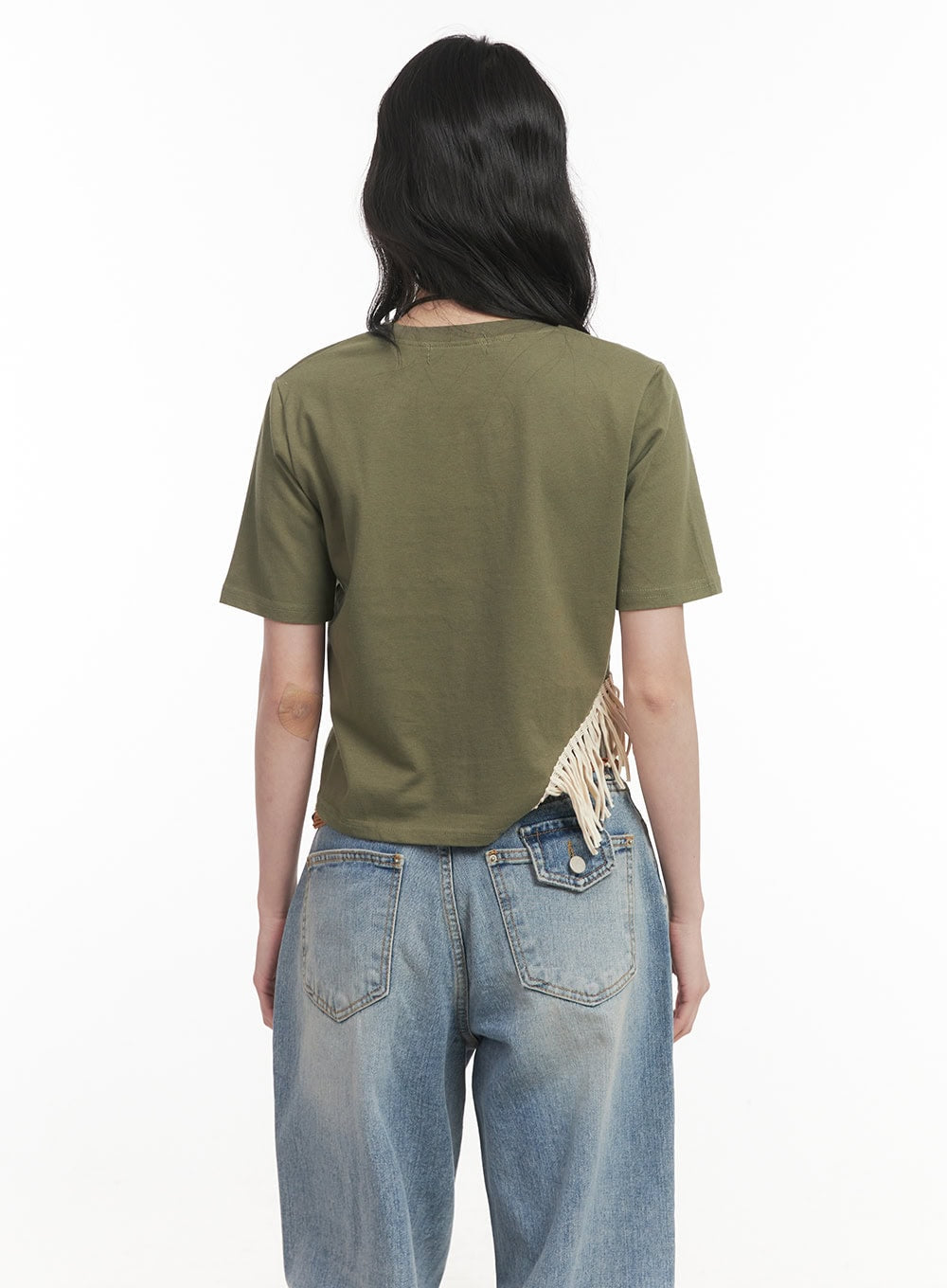 Fringe-Hem Asymmetric Top CF513