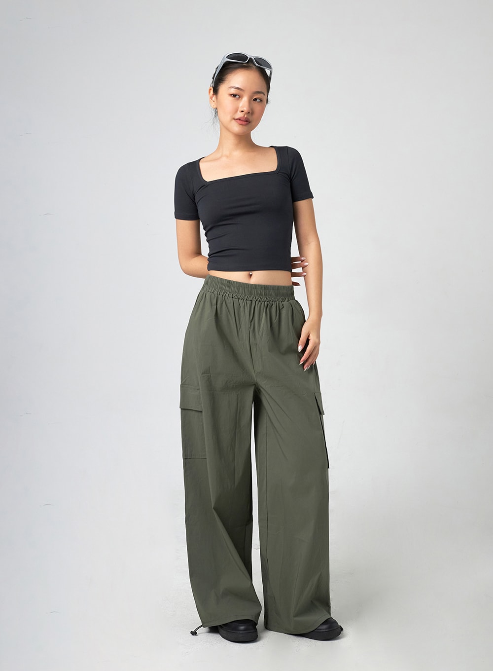 Wide Cargo Track Pants CY308