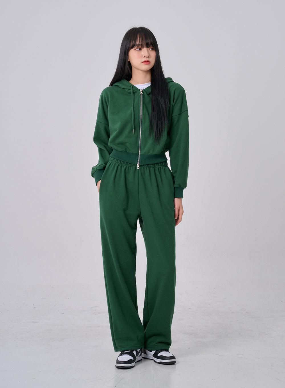 Lewkin Soft Basic Two Way Hoodie Zip Up C1210