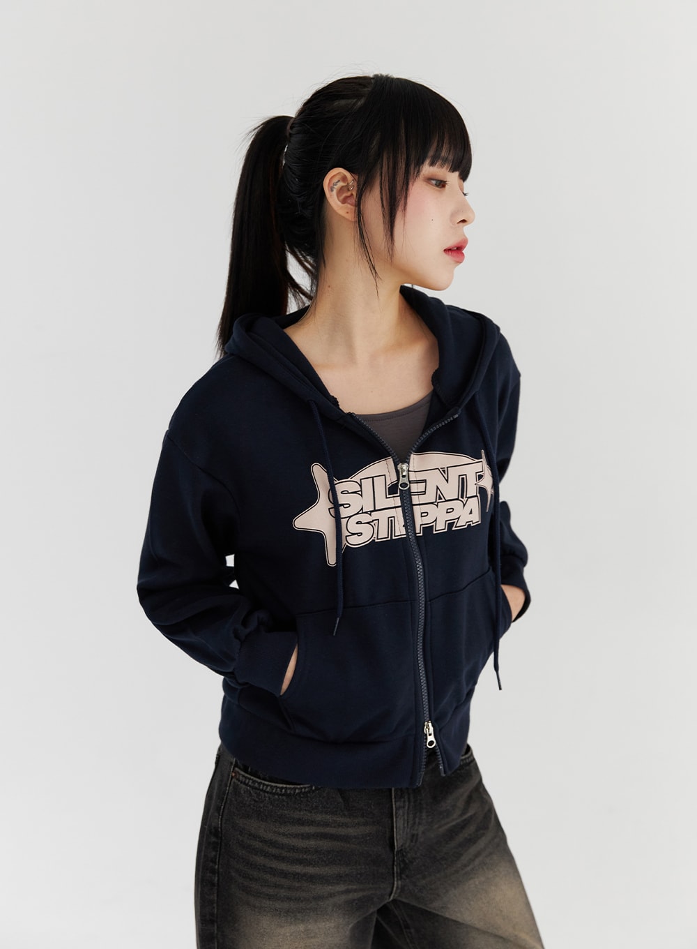Graphic Print Hoodie Sweatshirt CS327