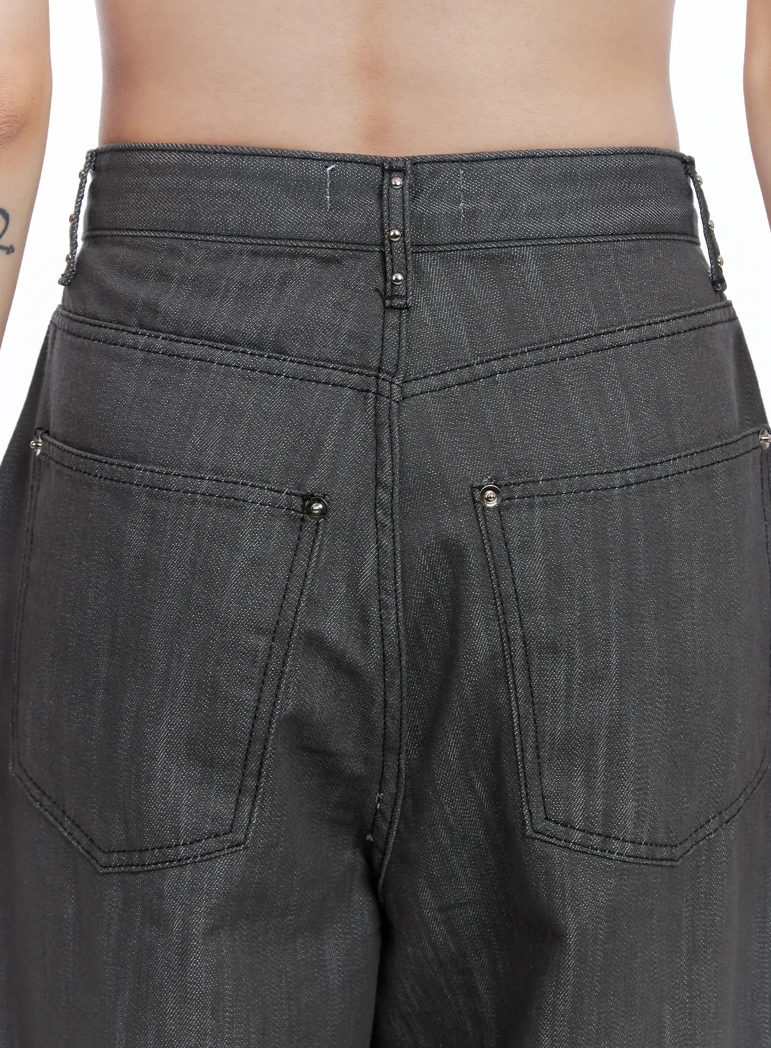 Ann Rhinestone Wide‑Leg Jeans CS501