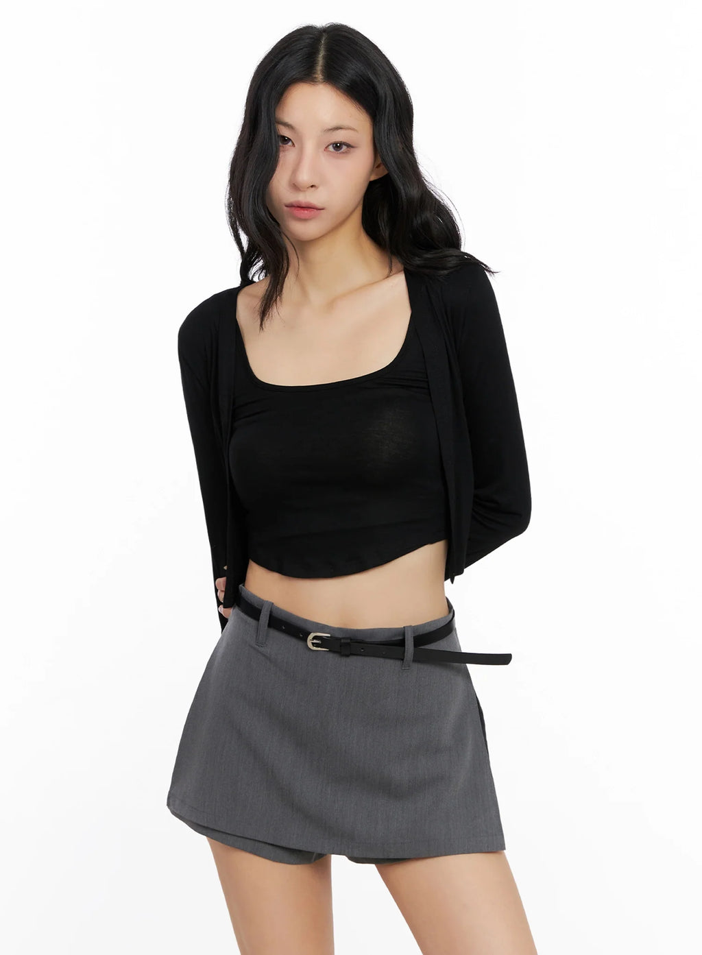 Cropped Tank & Cardigan Set IG508