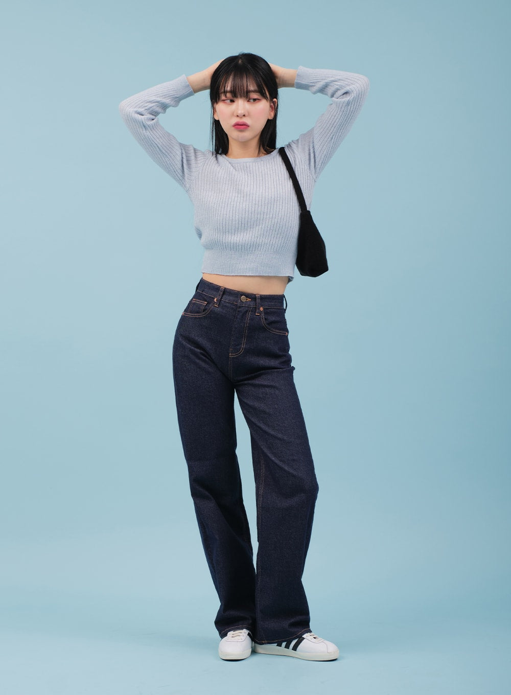 Ribbed Cropped Knit Top CM17