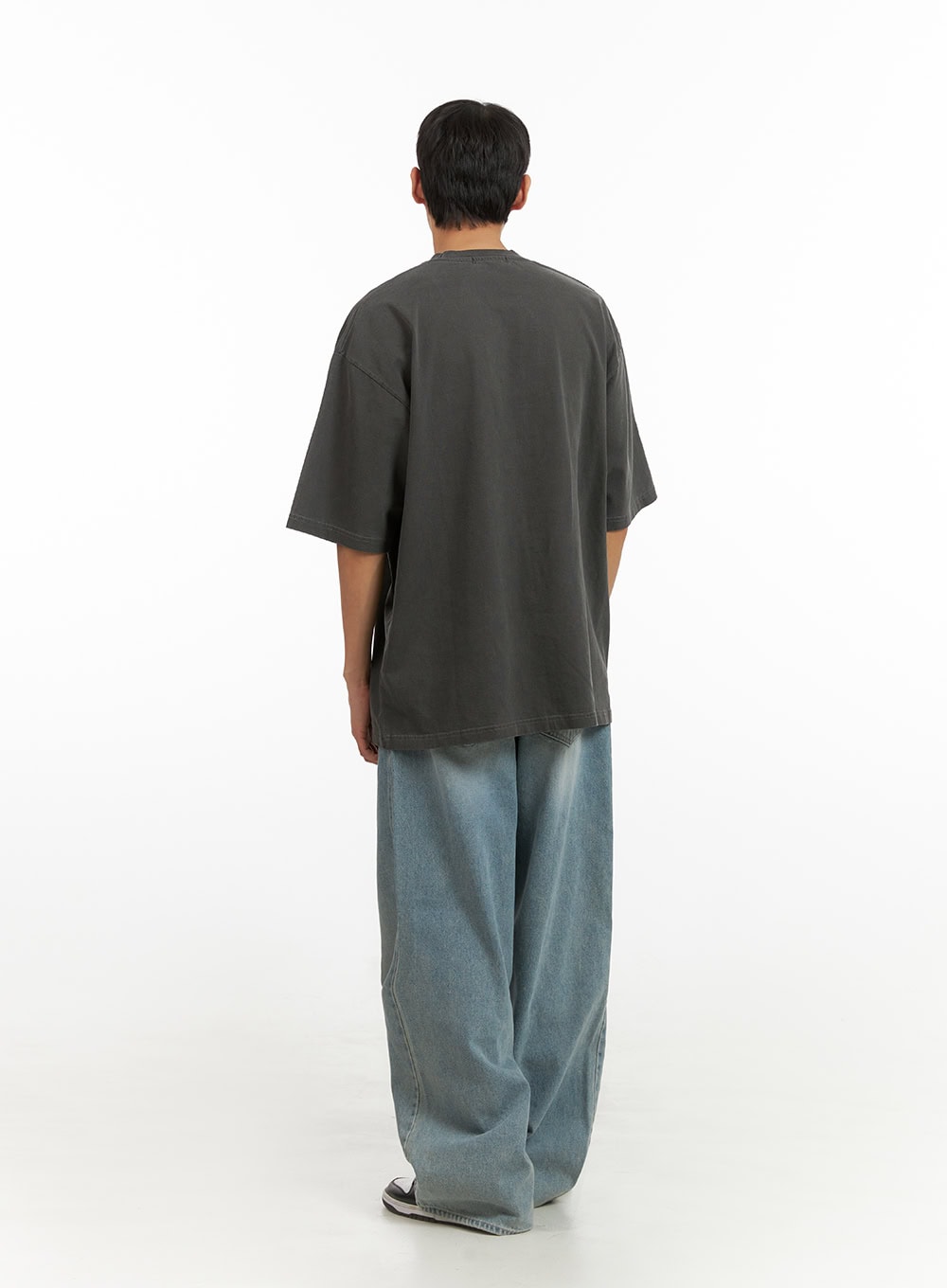 Men's Stitched Lettering T-Shirt IU419