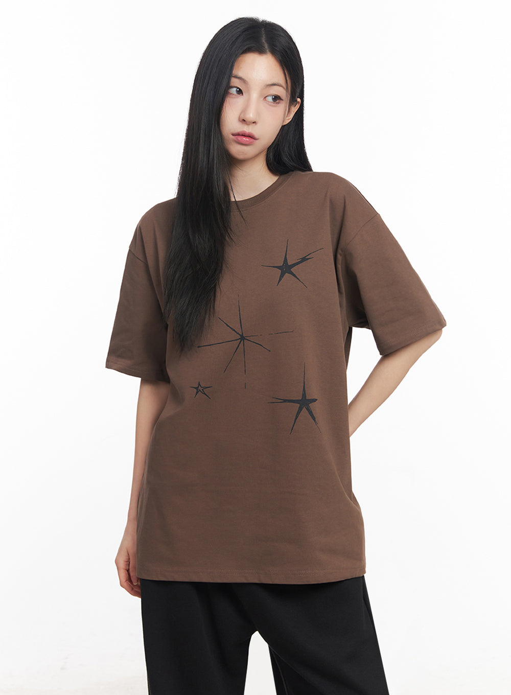 Star Graphic Oversized Tee IY516