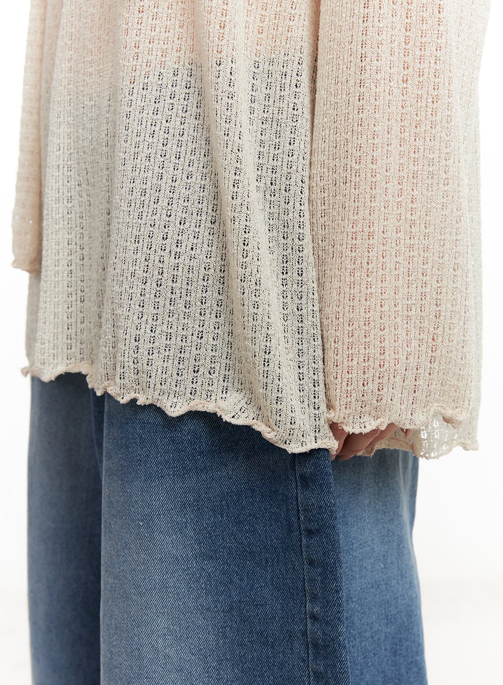 Sheer Off-Shoulder Top with Scarf Set CM503
