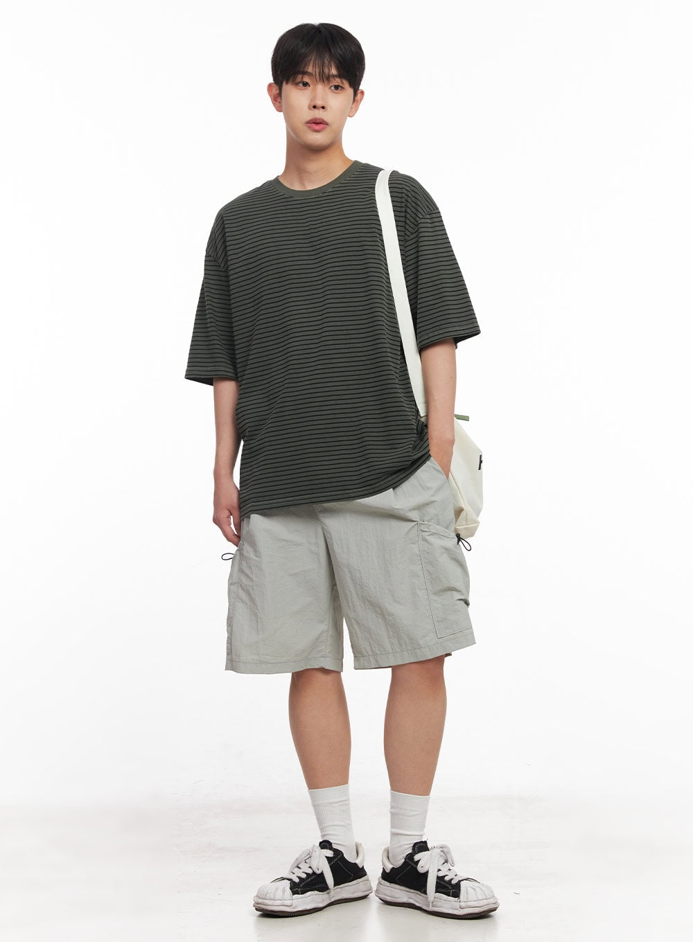 Men's Cotton Striped Round-Neck T-Shirt IY522