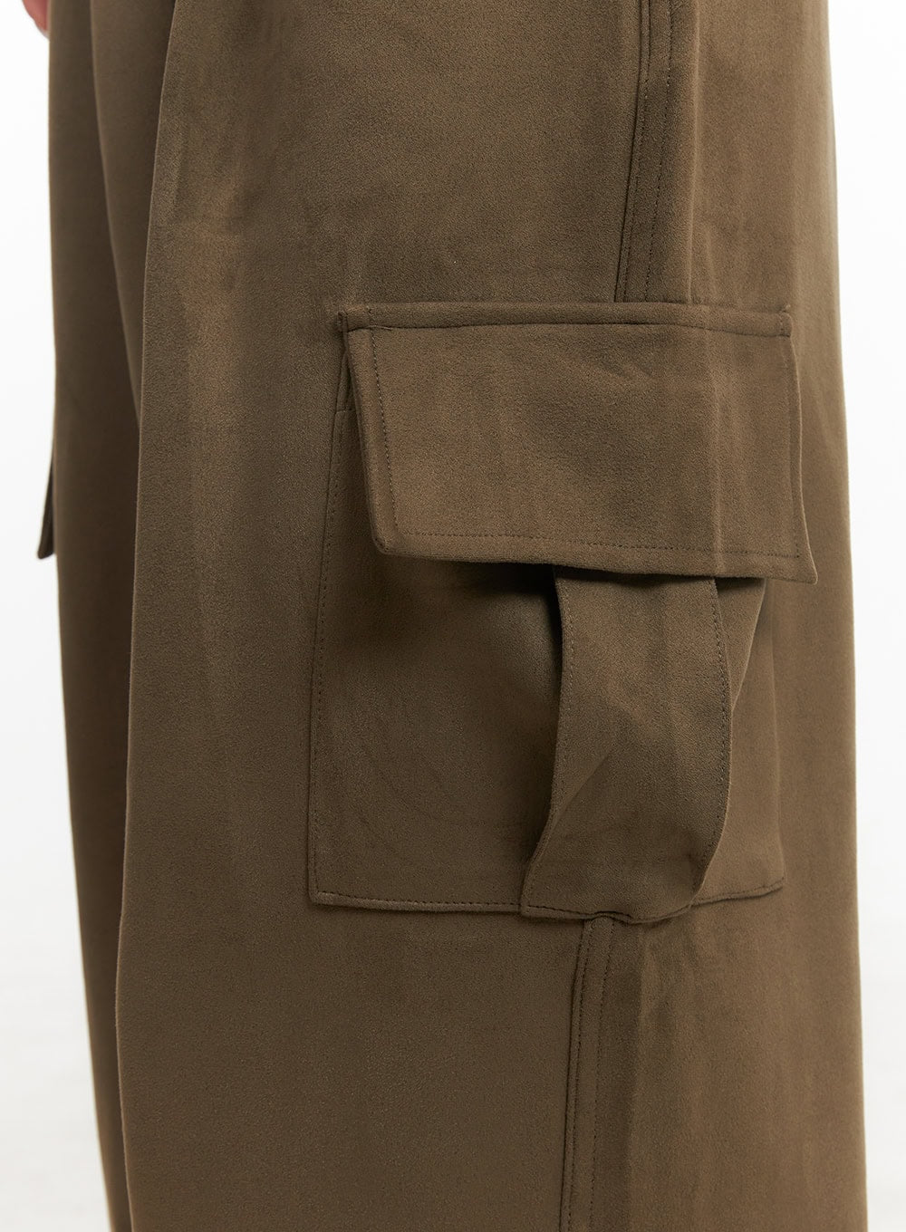 Suede Wide-Fit Cargo Sweatpants CJ507