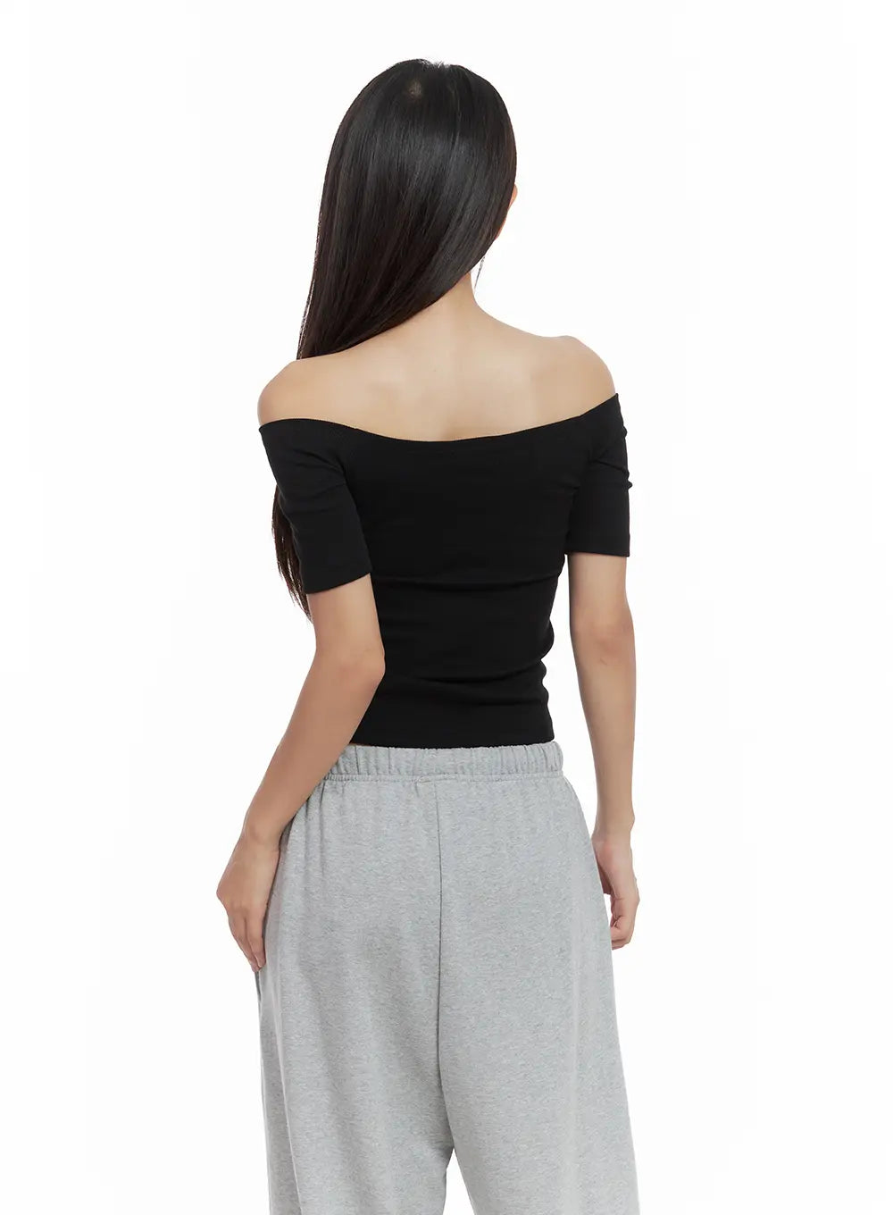 Slim Off-Shoulder Tee CL508