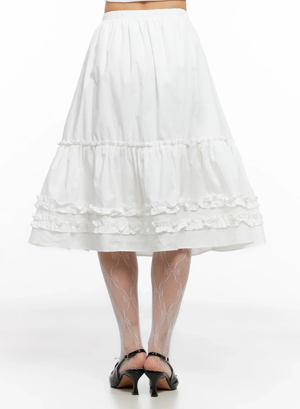 Ruffle Layered Midi Skirt IG527