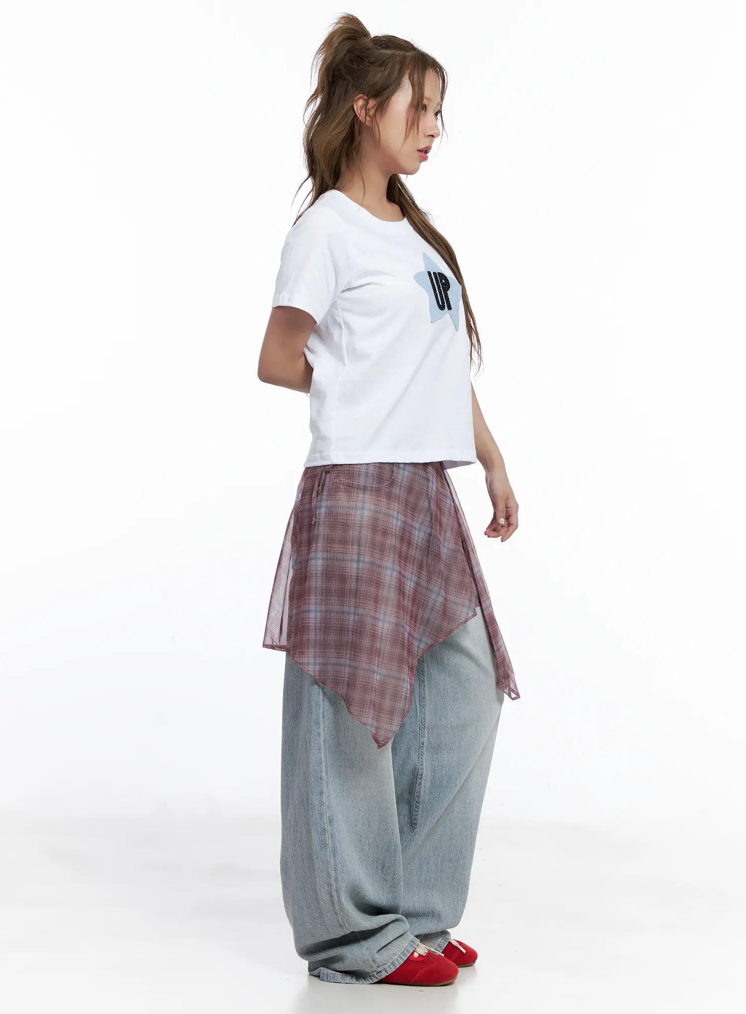 Star Patch Semi-Crop Tee CL511