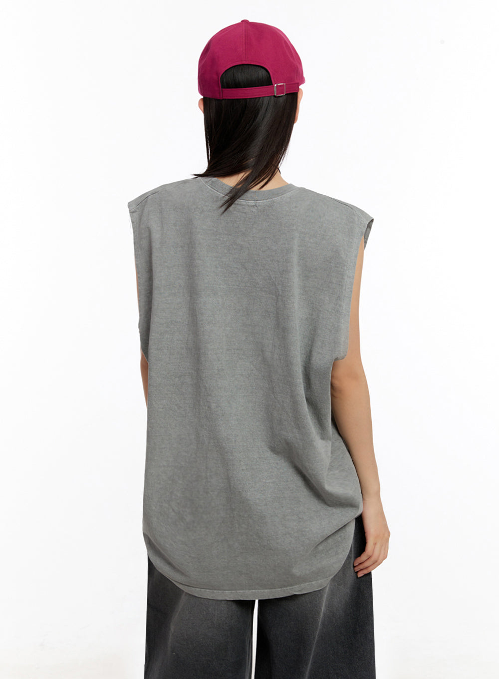 Relaxed-Fit Washed Tank Top IU509