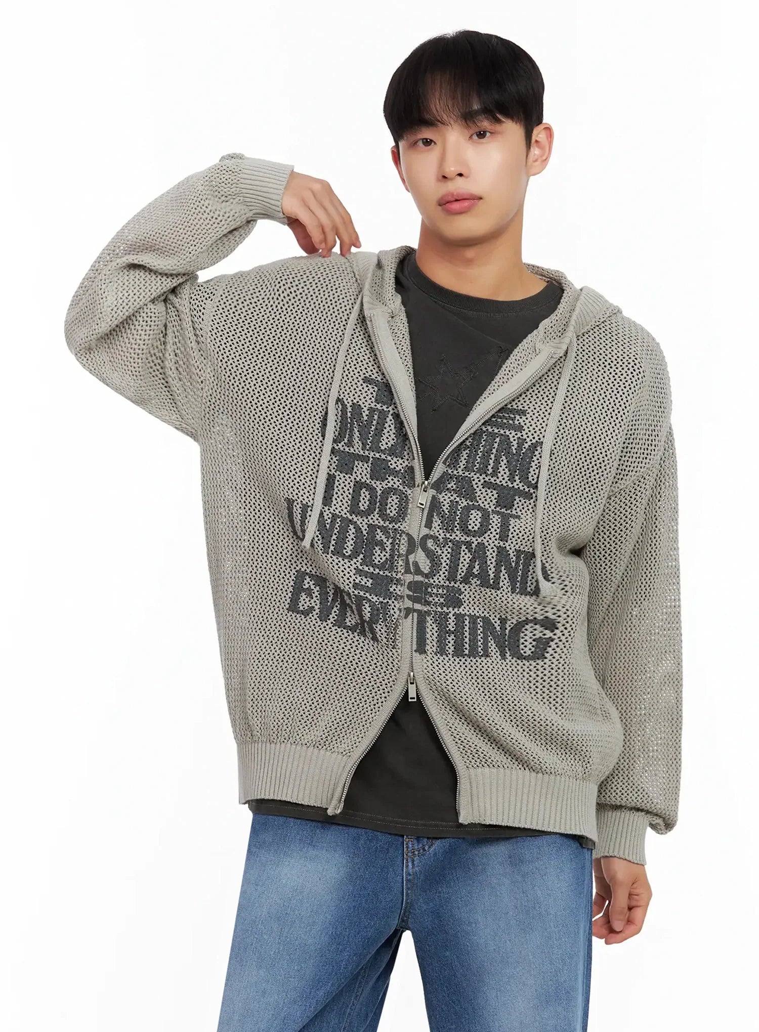 Men's Graphic Zip-Up Hoodie IL516