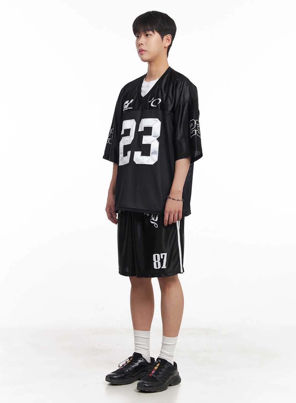 Men's Mesh V-Neck Jersey T-Shirt IA525