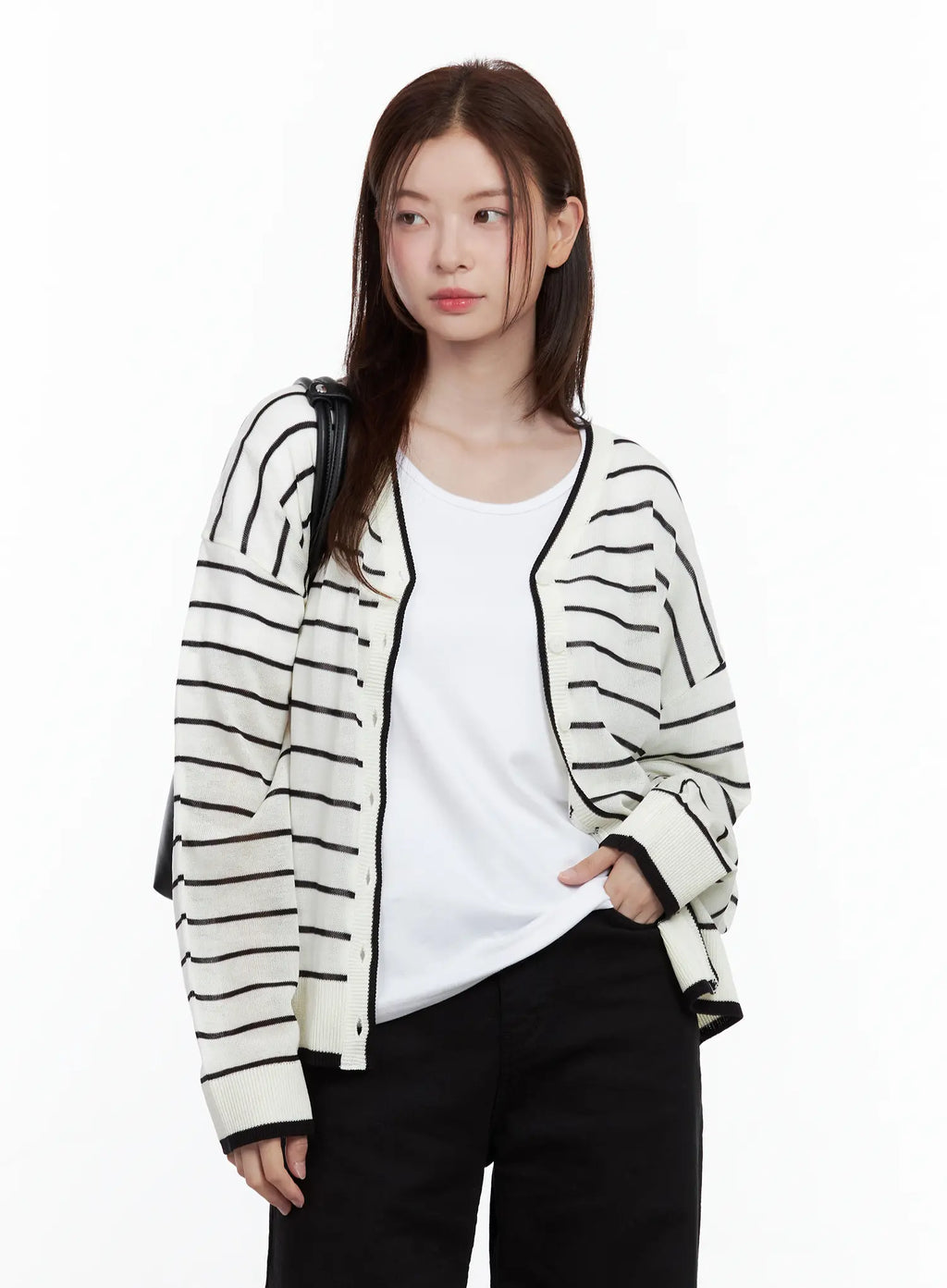 Oversized Striped Cardigan CL502
