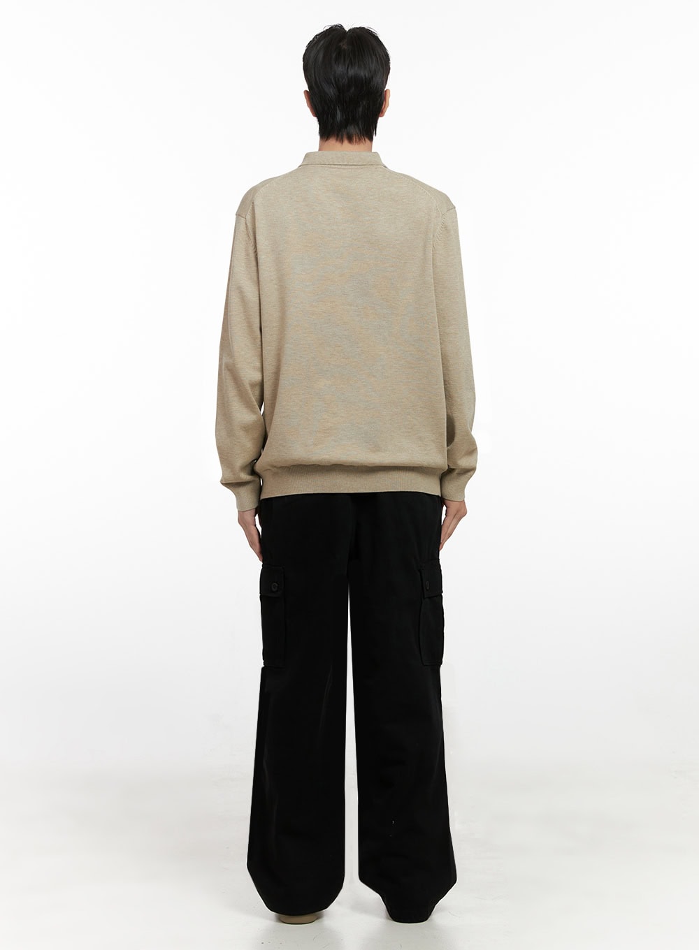 Men's Buttoned Acrylic Collar Sweater ID413