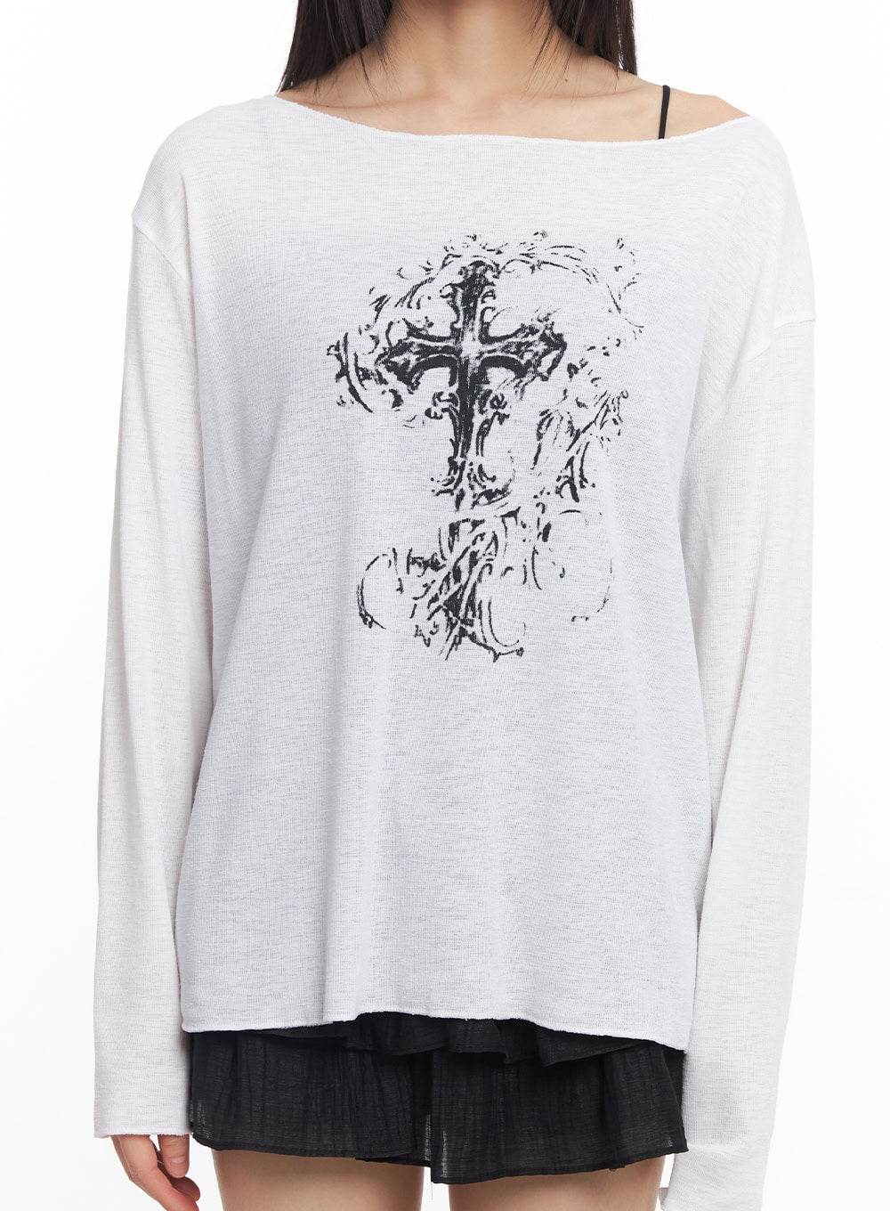 Dreamy Semi-Sheer Graphic Long Sleeve CY514
