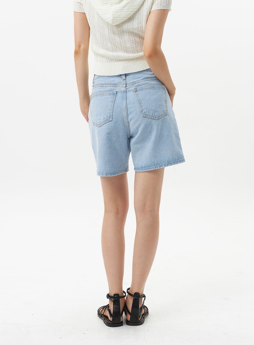 Mid-Rise Denim Shorts OU328