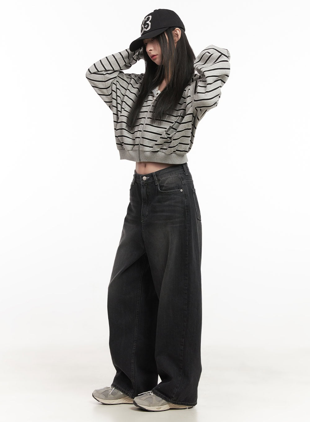 Ruth Washed Wide-Leg Jeans CF514