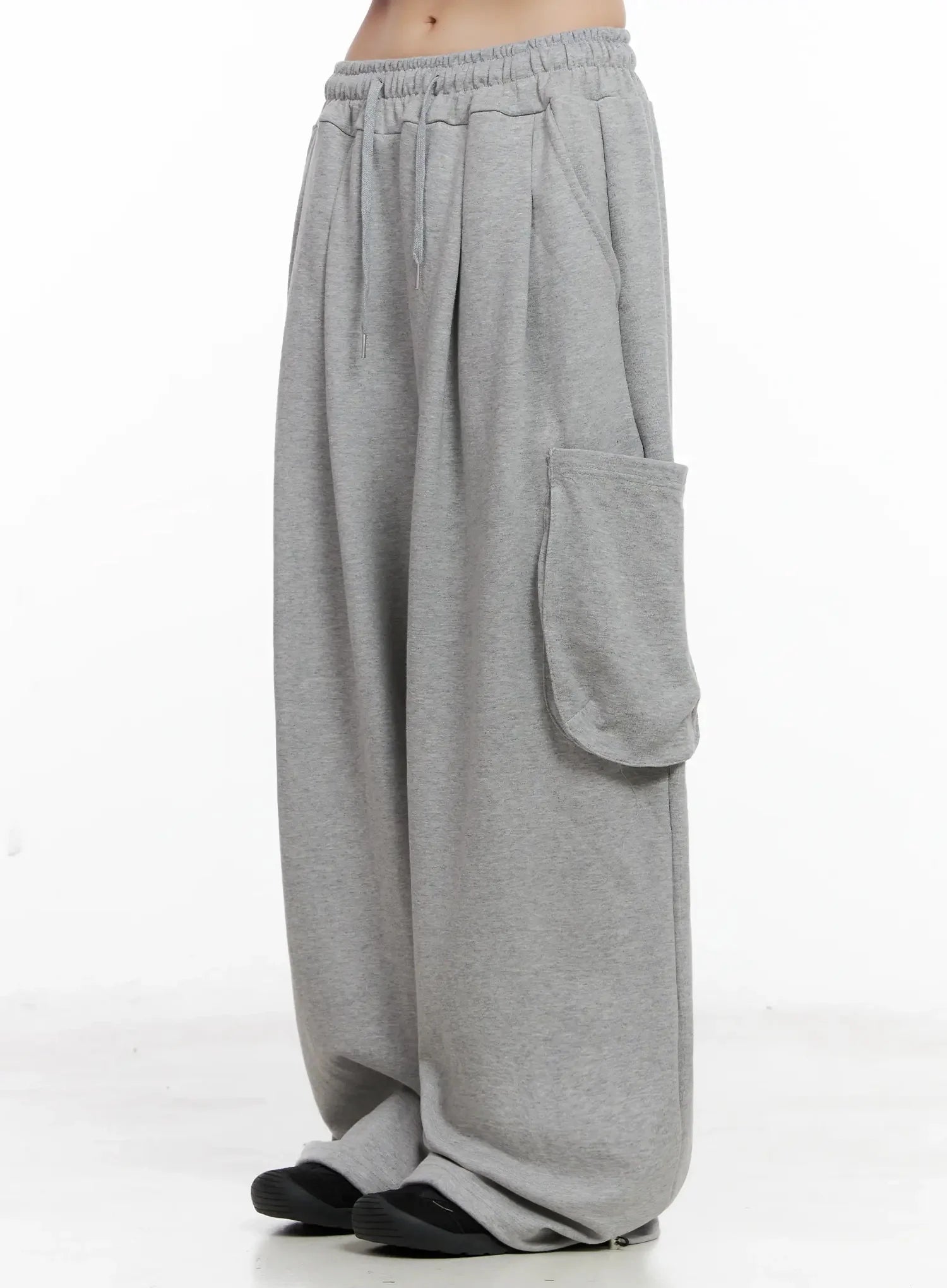Casual Wide-Leg Cargo Sweatpants IL531