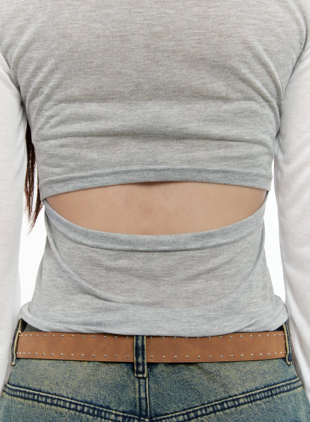 Two-Tone Long-Sleeve Top CL531