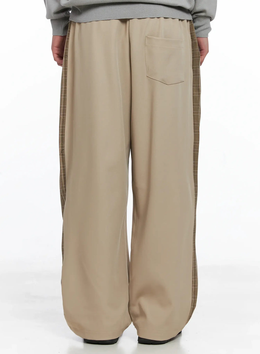 Men's Side Plaid Drawstring Pants IG529