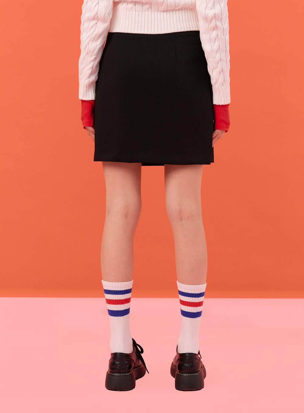 Solid Mini Skirt IN301