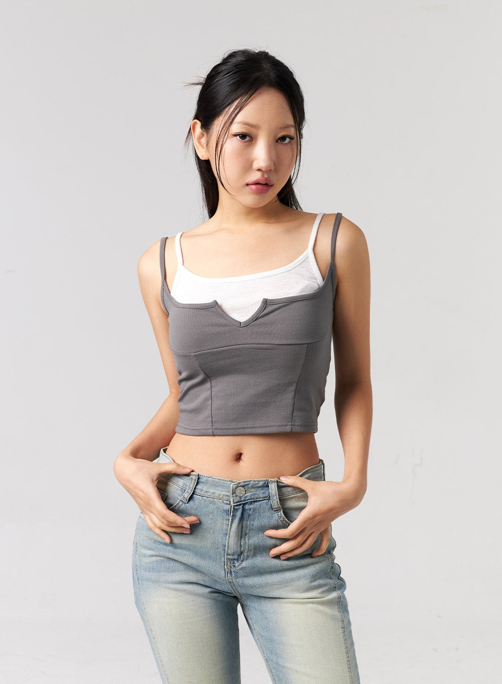 Cropped Layered Top CL311