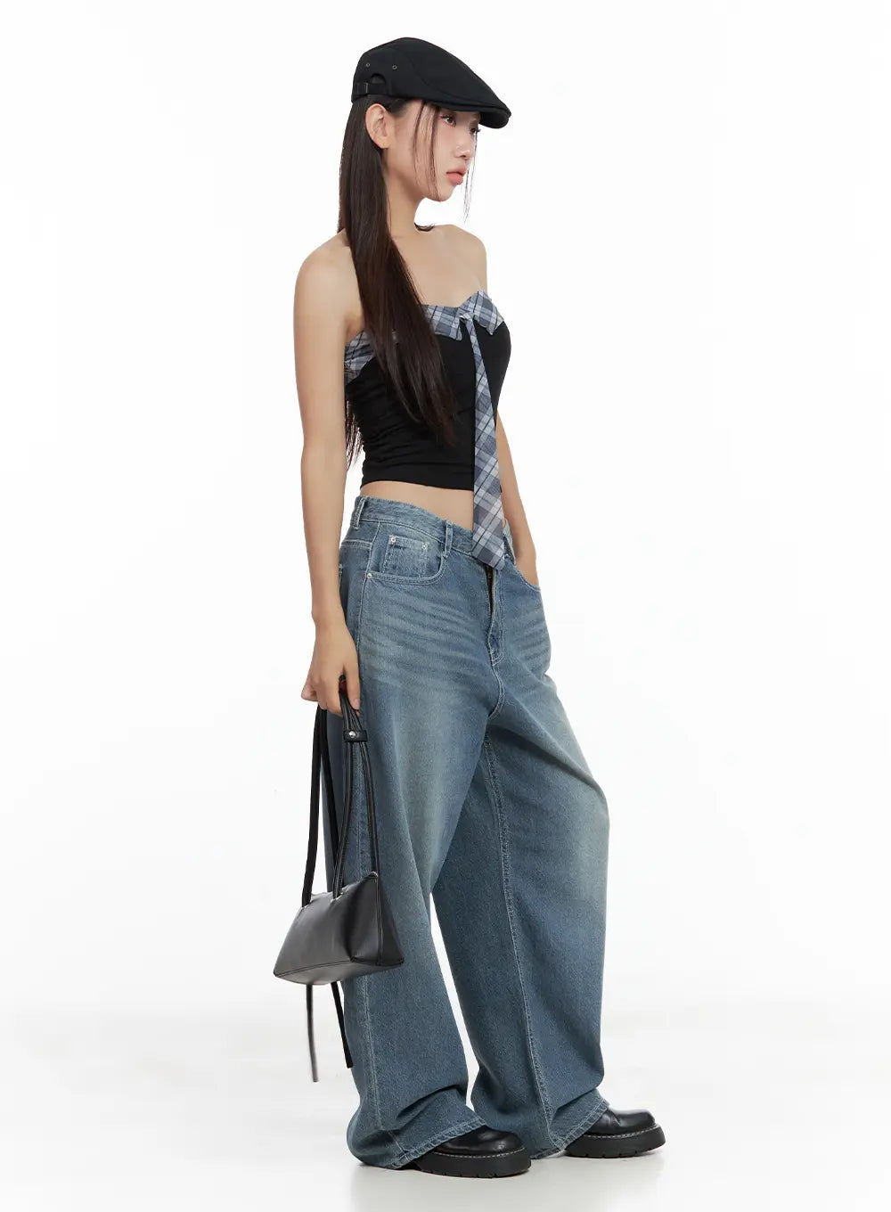 Riwon Retro-Wash Wide Summer Denim Jeans CL508