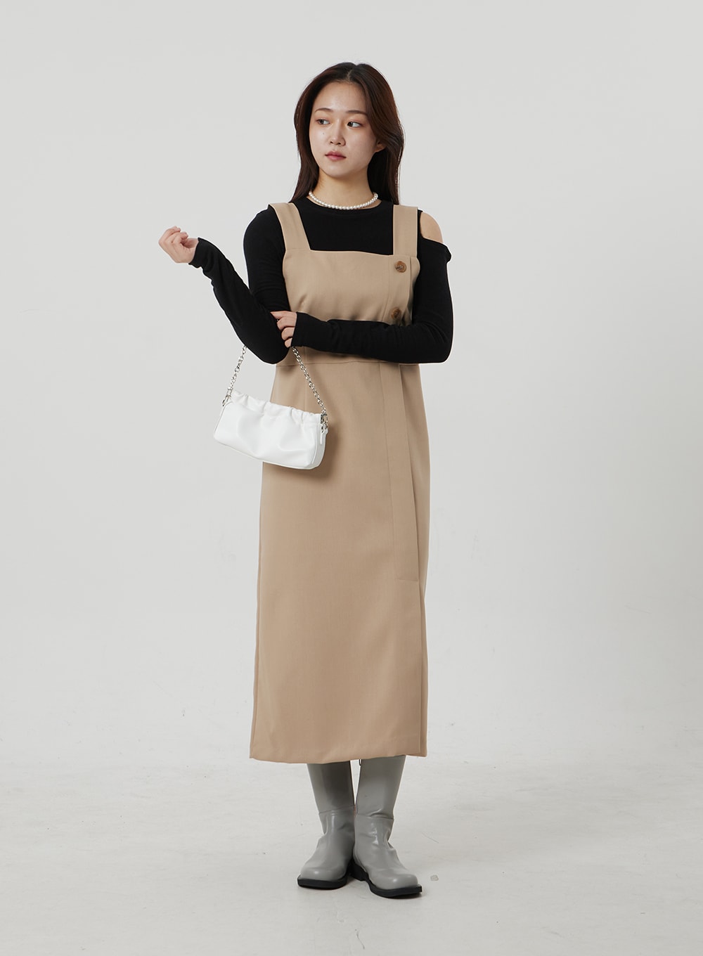 Wrapped Button Maxi Dress OF307