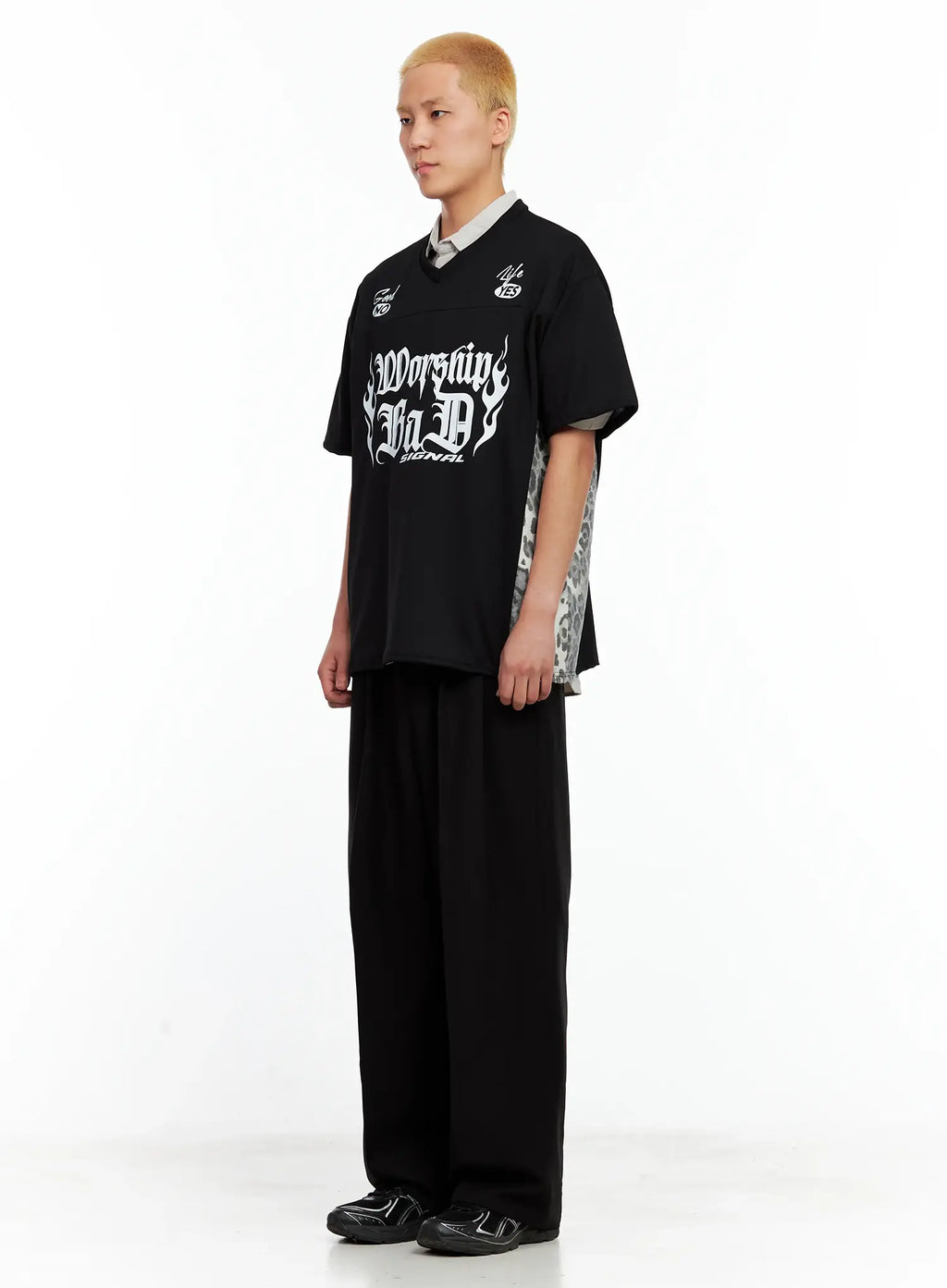 Men's Pleated Wide-Leg Pants IL511